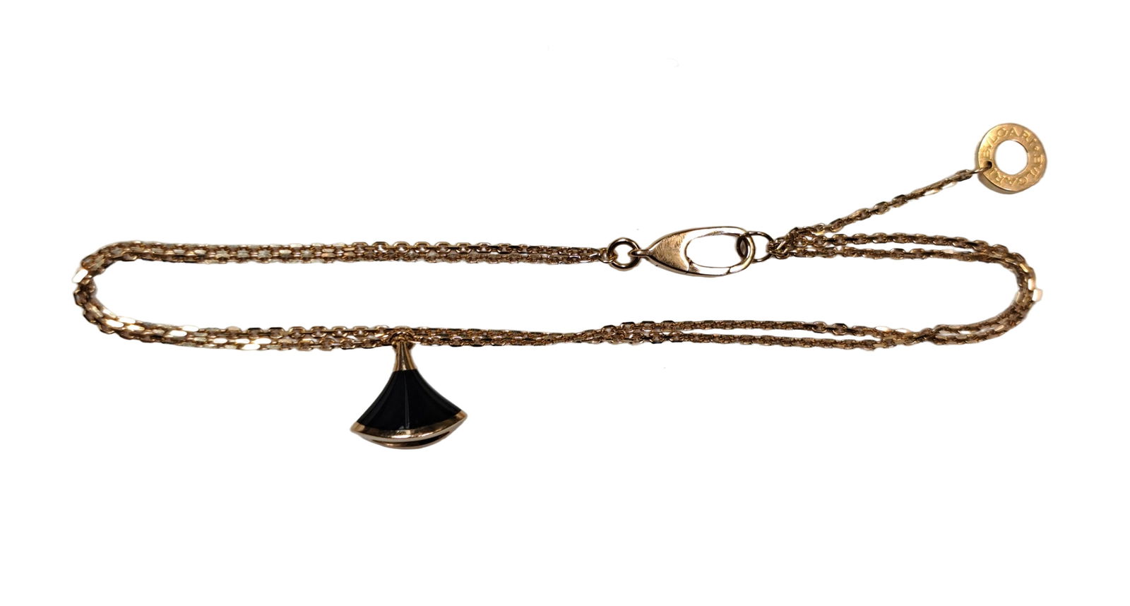 Bulgari 18K Yellow Gold Black Enamel Trumpet Bracelet 6 ½ in (1 of 6)