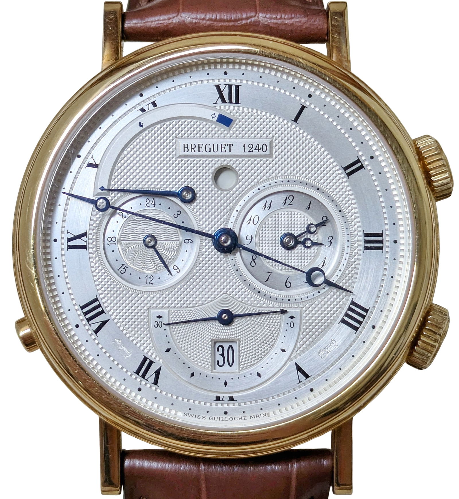 Rare Breguet 18K Gold Le Reveil Du Tsar Alarm 5707 Date Automatic Wrist Watch Box Papers: Described By:Dillon CNX 0383 1192 Title:Rare Breguet 18K Gold Le Reveil Du Tsar Alarm 5707 Date Automatic Wrist Watch Box Papers Description: Rare Breguet 18K Gold Le Reveil Du Tsar Alarm 5707 Date