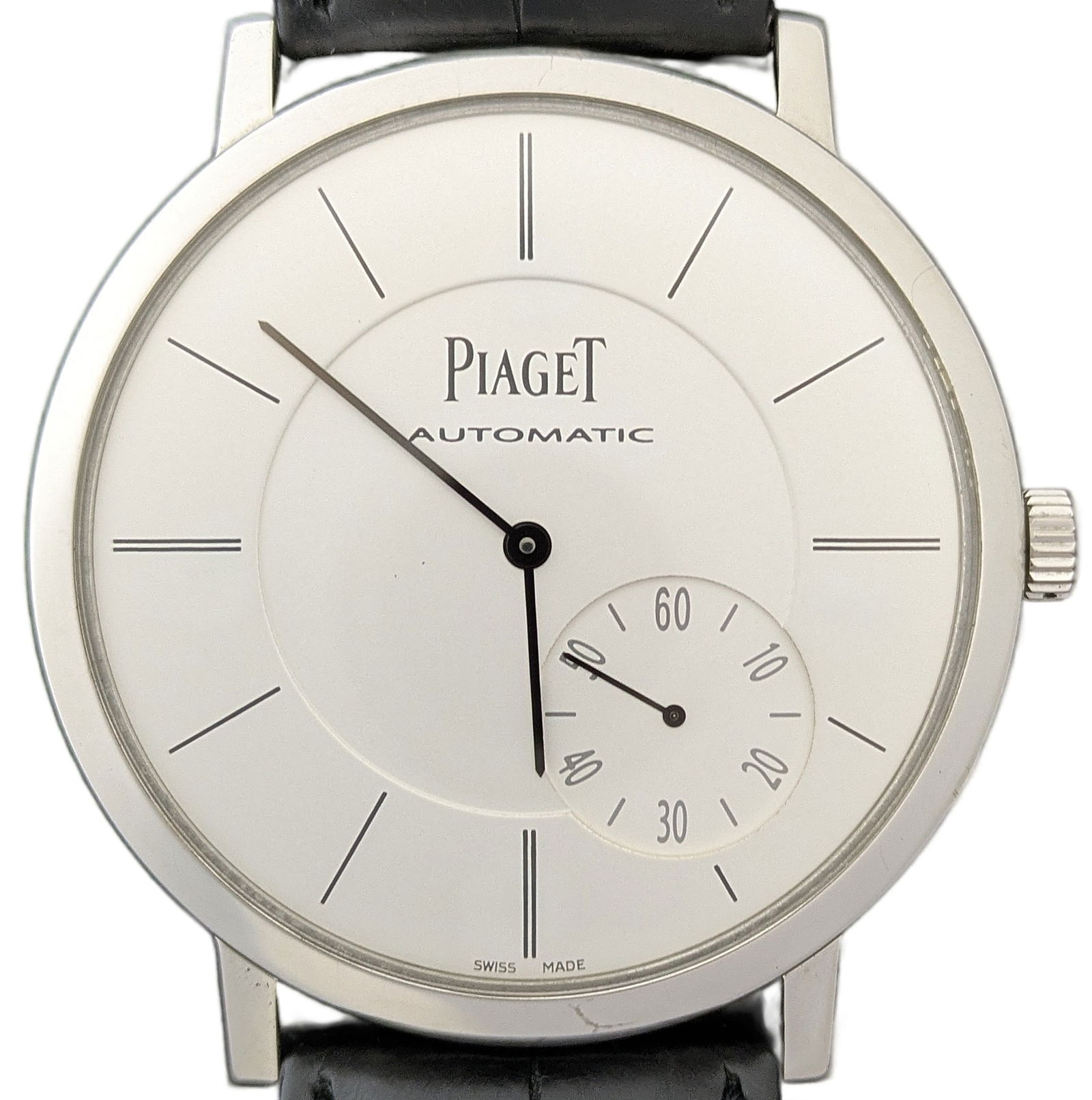 Piaget Altiplano Automatic Massive Ultra Thin 18K White Gold G0A35130 Mens Wrist Watch Box: Described By:Dillon CNX 0383 1190 Title:Piaget Altiplano Automatic Massive Ultra Thin 18K White Gold G0A35130 Mens Wrist Watch Box Description: Piaget Altiplano Automatic Massive Ultra Thin 18K White