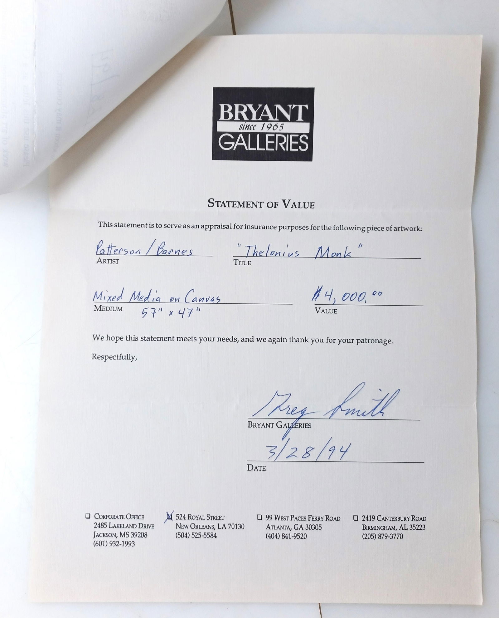 Large Gary Patterson Marion Barnes Music Painting Thelonious Monk 57.5x47 Inches New Orleans - 8