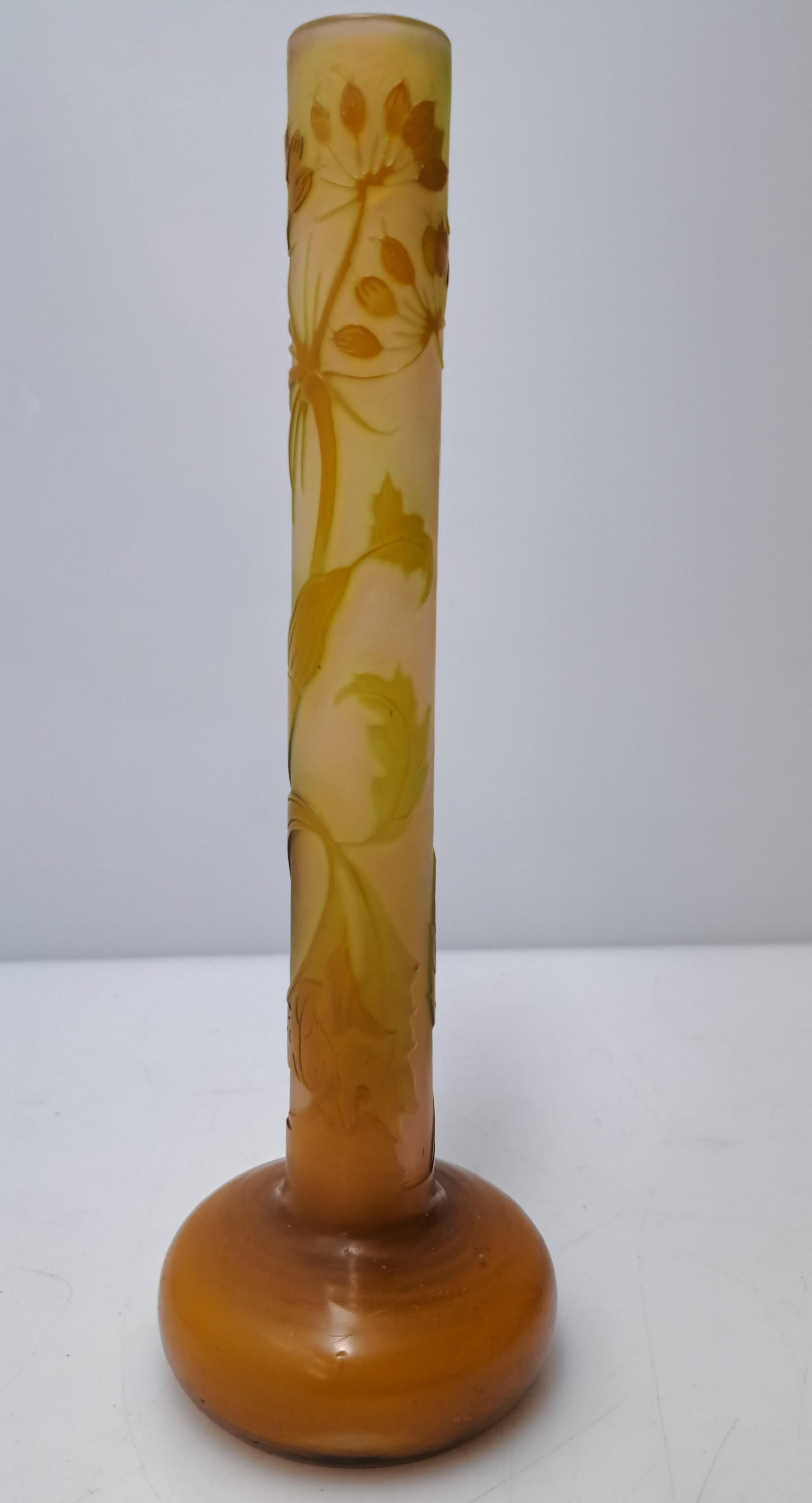 Art Nouveau Galle Signed Cameo Bud Vase Circa 1910 - 3