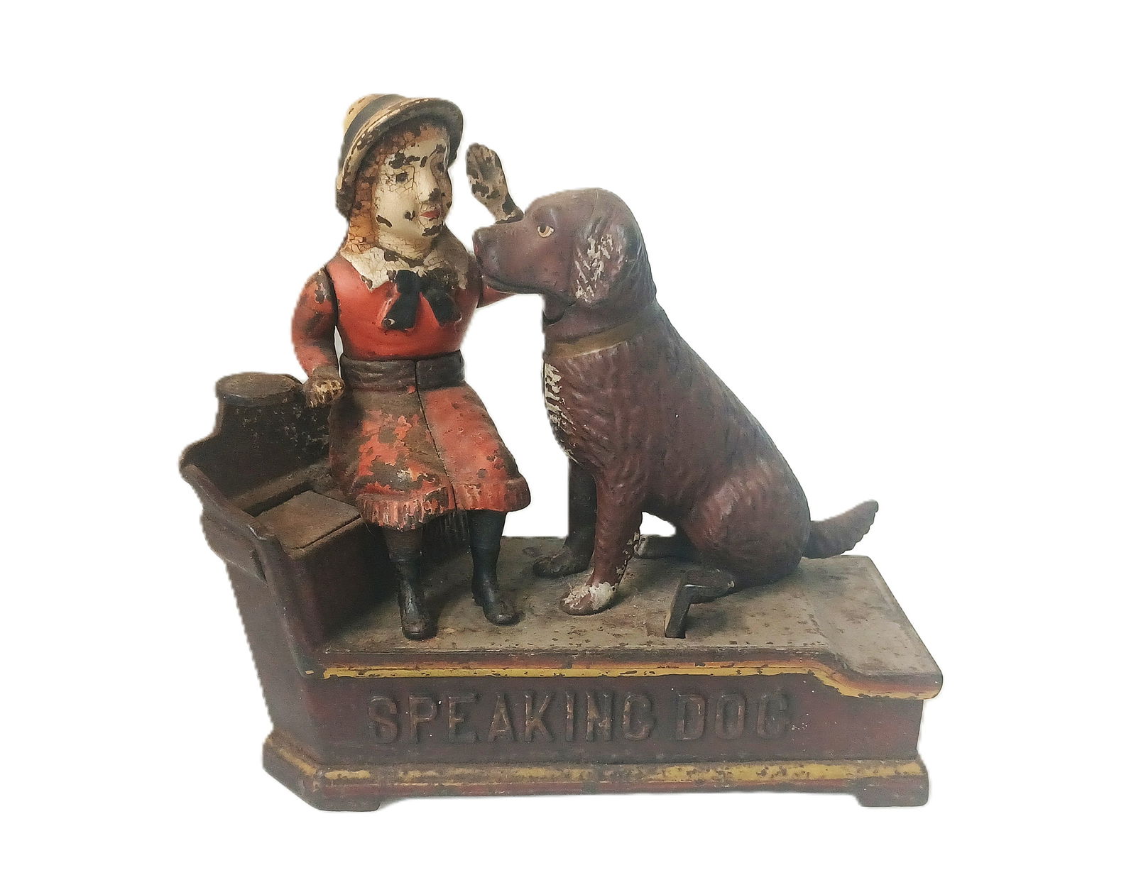 Antique Cast Iron Speaking Dog Cast Iron Mechanical Toy Bank (1 of 4)