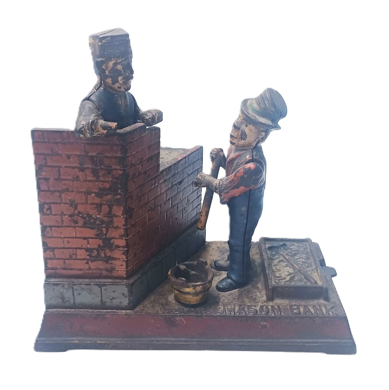 Antique Cast Iron Mason Bank Cast Tron Mechanical Toy (1 of 4)
