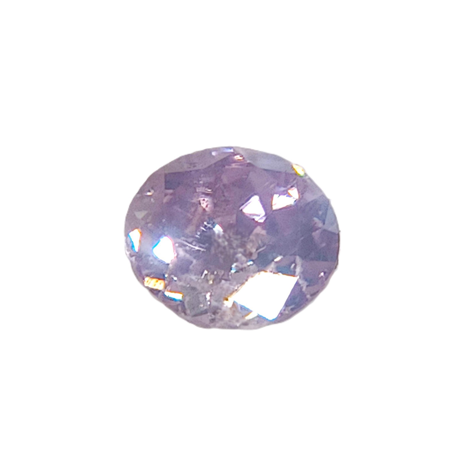 Colored Diamond Round Faceted Light Pink Loose Gemstone Approximately 0.14cw (1 of 2)