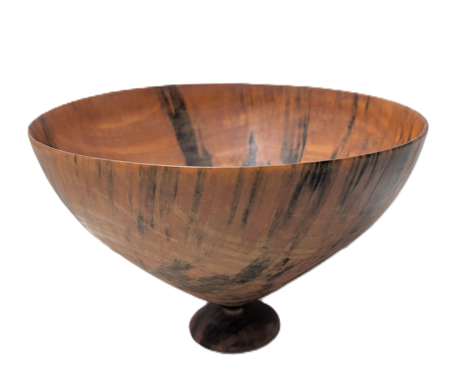 Ron And Myra Kent Hand Turned Norfolk Island Pine Wooden Bowl 11.5in W/ Orig Receipt (1 of 8)