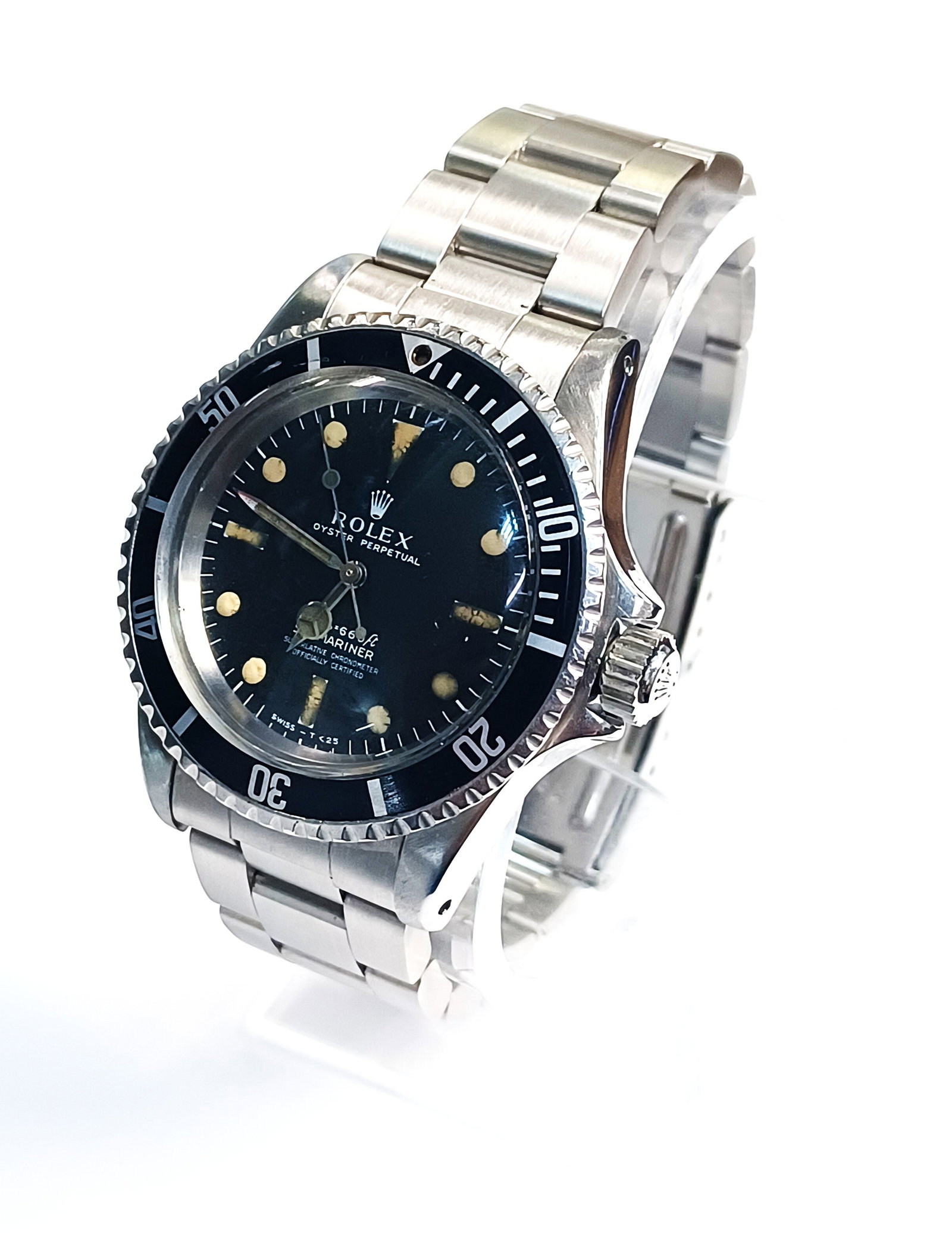 Vintage Rolex Submariner 5512 Superlative Chronometer Black Dial Mens Wrist Watch - 2