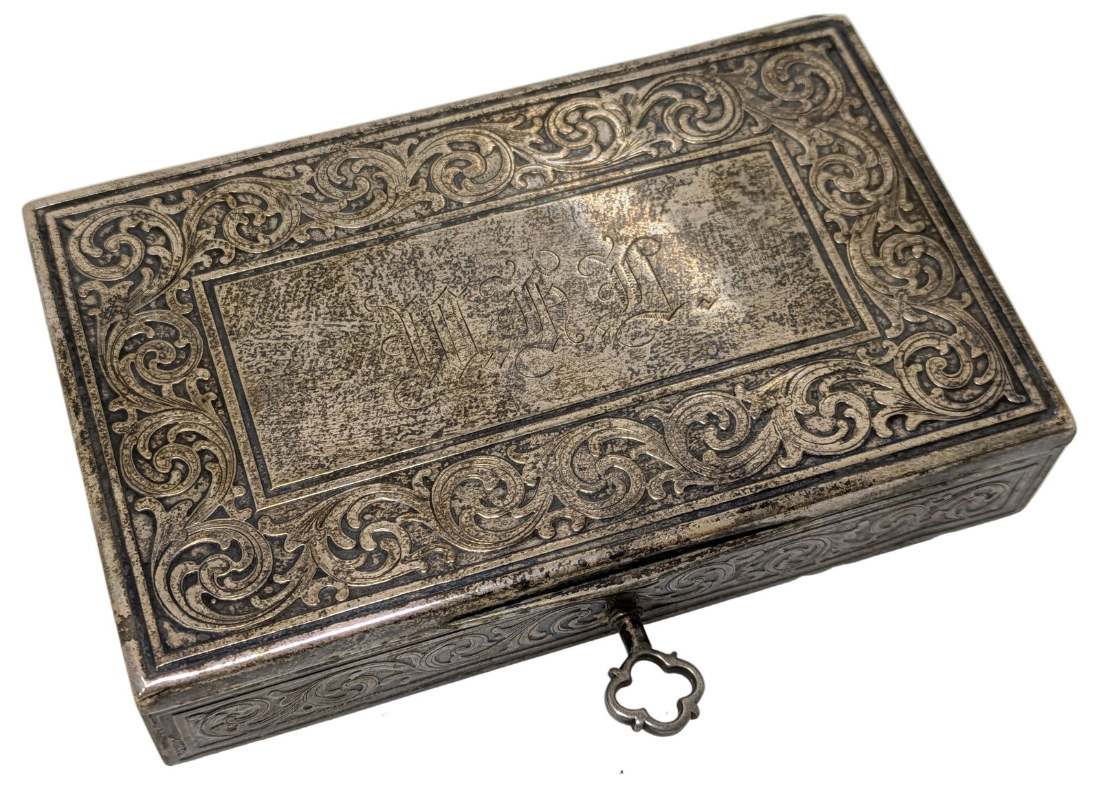 Ornate St. Paul MN Minnesota 925 Sterling Silver Small Locking Travel Jewelry Box 7.41ozt (1 of 12)