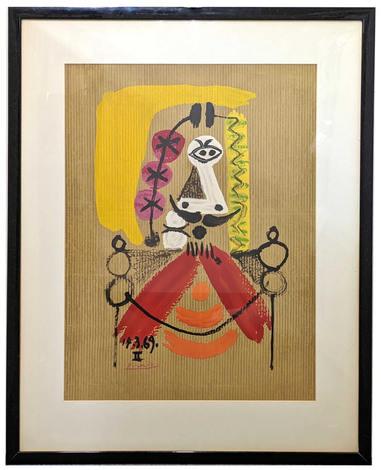 Rare After Pablo Picasso Imaginary Portraits Limited Edition 250 Colored Offset Lithograph Framed: Described By:Dillon CNX 0431 1404 Title:Rare After Pablo Picasso Imaginary Portraits Limited Edition 250 Colored Offset Lithograph Framed Print Description: Rare After Pablo Picasso Imaginary Portrait