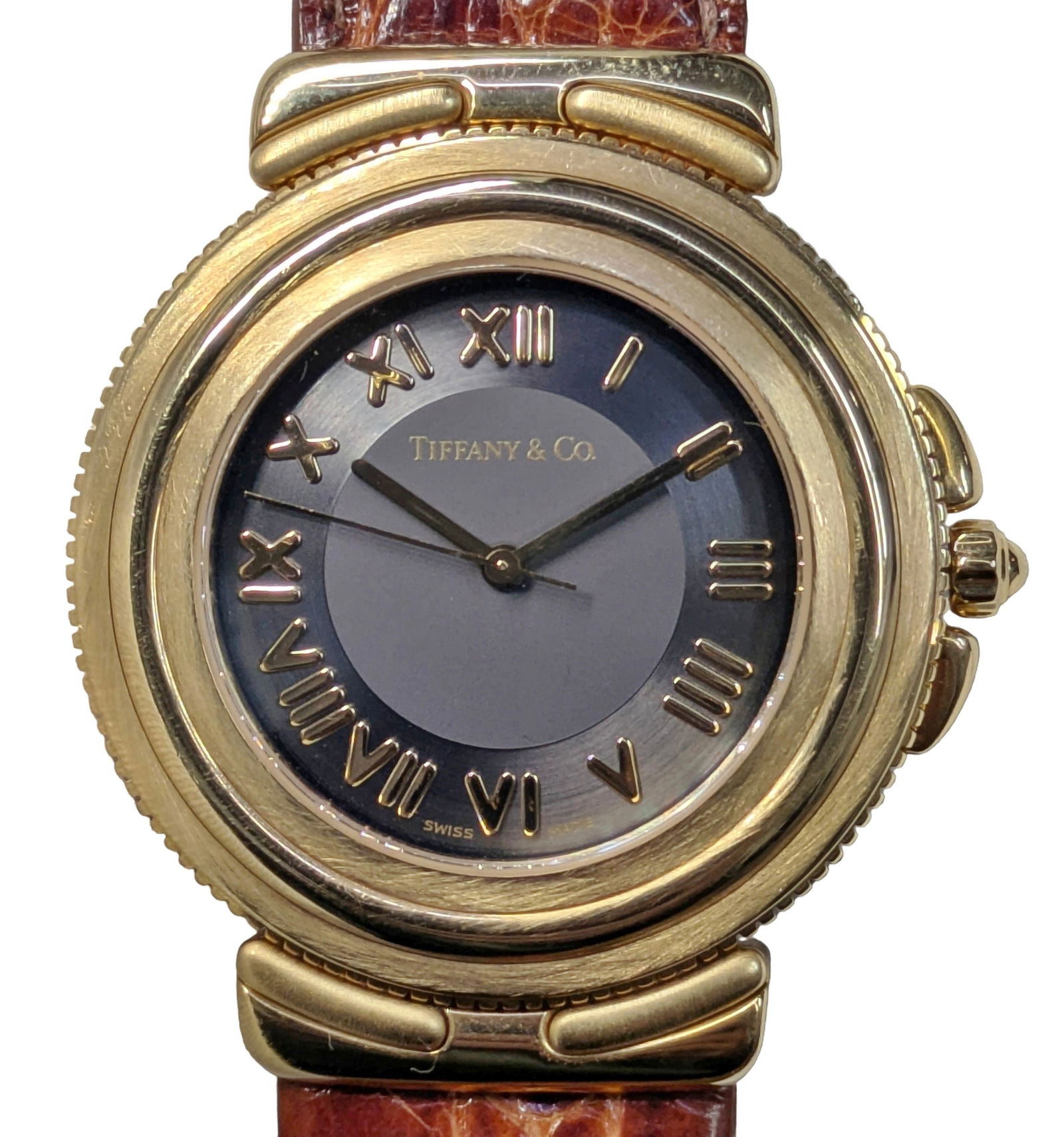 Large Heavy 18K Gold Tiffany & Co Mens Intaglio Wrist Watch (1 of 9)