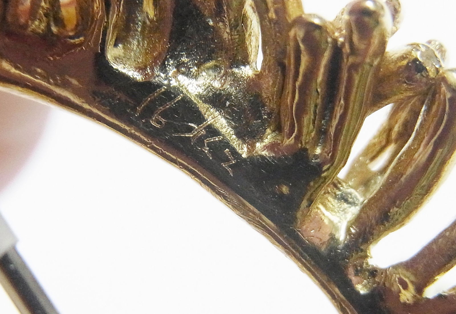 Awesome Midcentury Tiffany 18k Gold Signed Large Ribbon Brooch 40 grams - 5