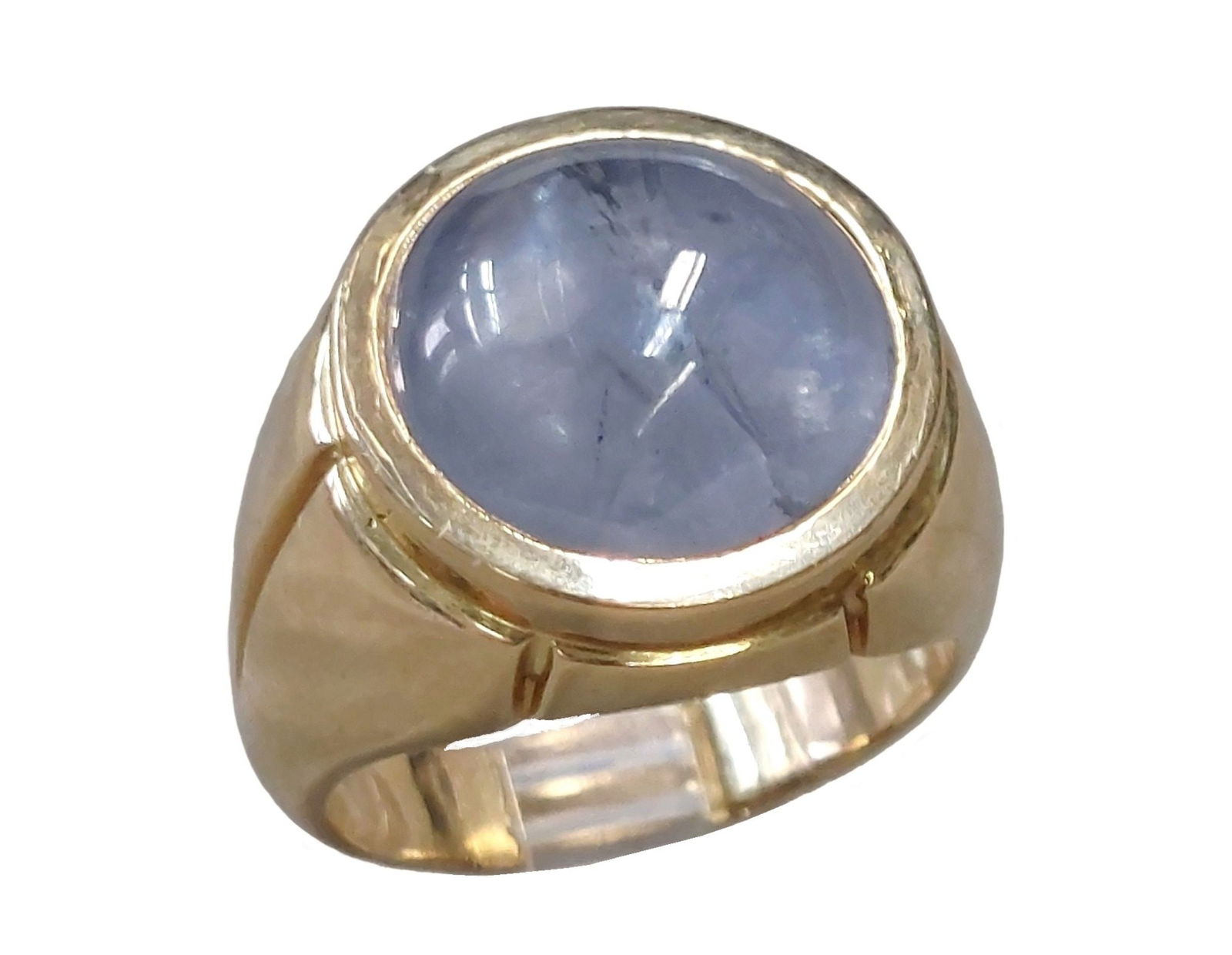 Midcentury Approx 28ct No Heat Natural Star Sapphire 14k Gold Mens Ring: Described & Photographed By:CHRIS AJP GIA / NODDD DT70378 Title: Midcentury Approx 28ct No Heat Natural Star Sapphire 14k Gold Mens Ring Description: A genuine midcentury ring made in solid 14k gold t