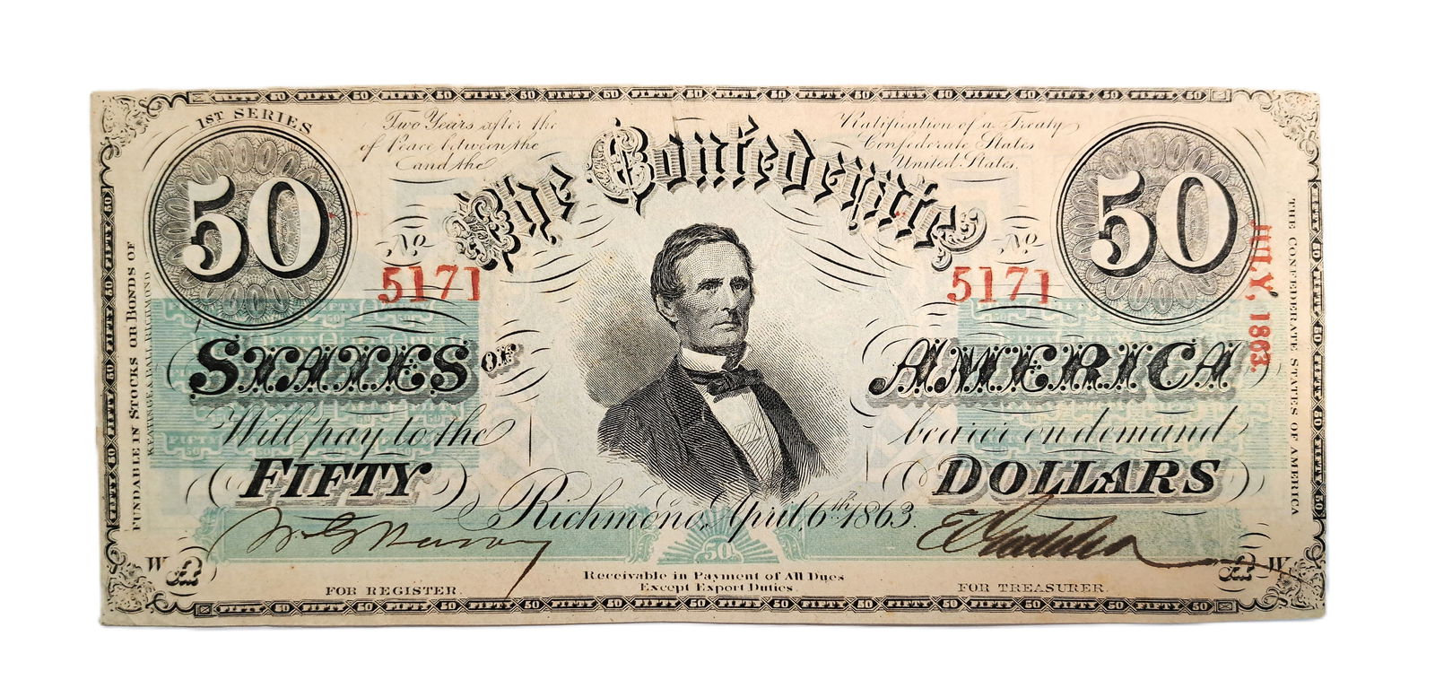 1863 Confederate States 50 Dollar CSA Bank Note Dollar Bill Columbia South Carolina SC: Described By:Rafe HFAVX Title:1863 Confederate States 50 Dollar CSA Bank Note Dollar Bill Columbia South Carolina SC Denomination:$50 Description:1863 Civil War Era Confederate States 50 Dollar CSA