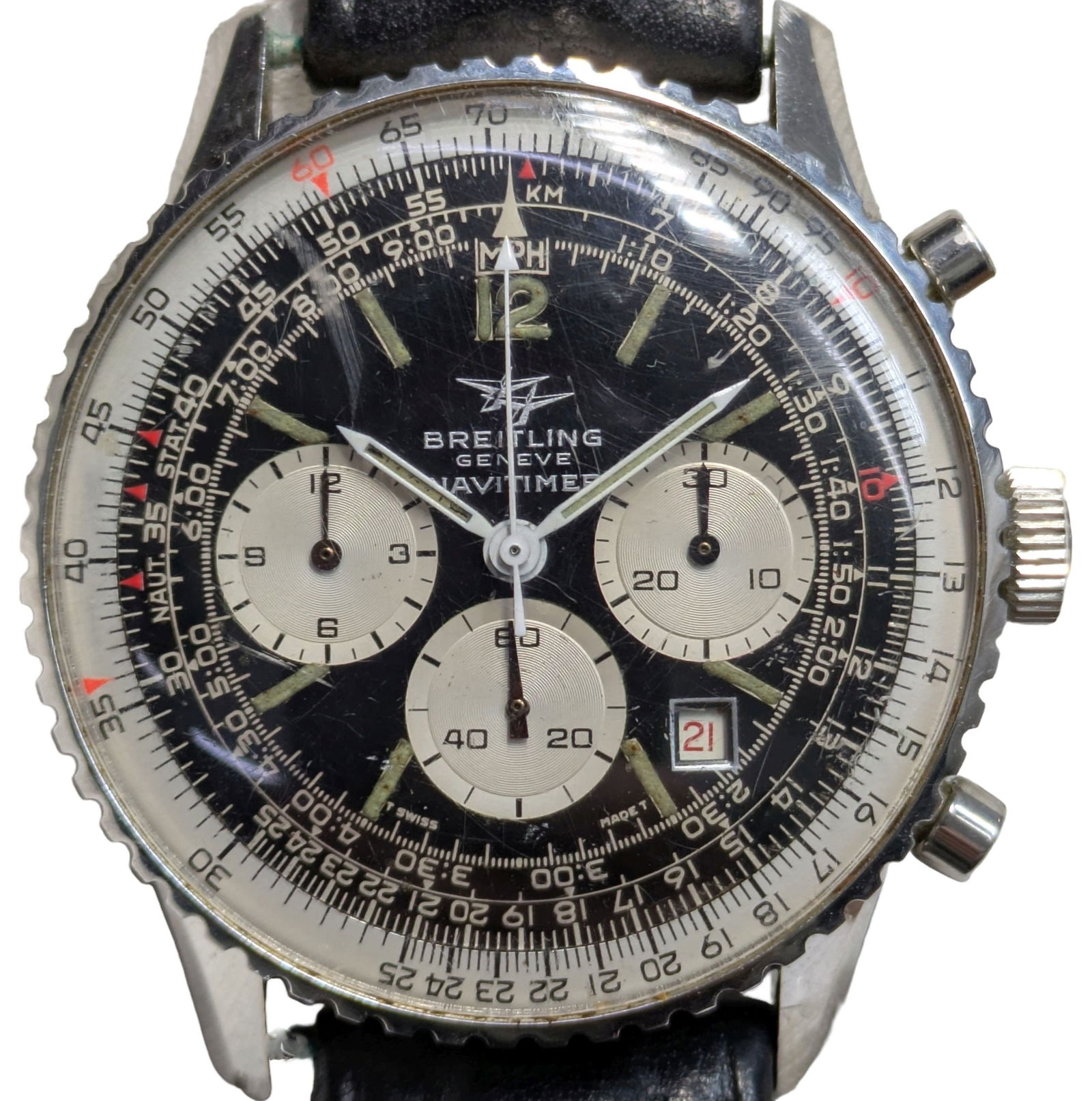 Scarce Breitling Twin Jet 7806 Vintage Navitimer Chronograph Red Date Mens Manual Wrist Watch: Described By:Dillon DT70404 NODDD Title:Scarce Breitling Twin Jet 7806 Vintage Navitimer Chronograph Red Date Mens Manual Wrist Watch Description: Scarce Breitling Twin Jet 7806 Vintage Navitimer Chro