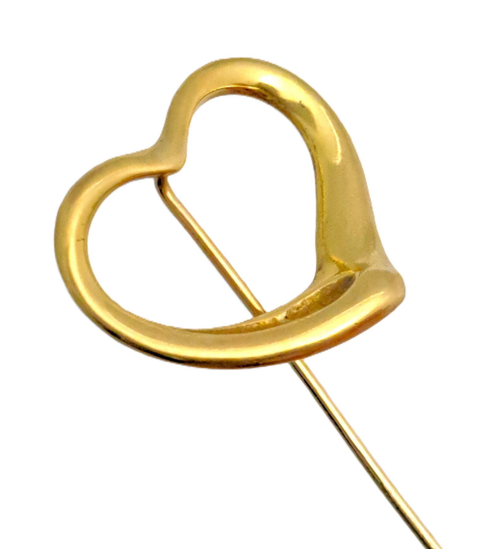 Elsa Perretti Tiffany & Co 18K Gold Large Size Open Heart Shoulder Brooch (1 of 5)