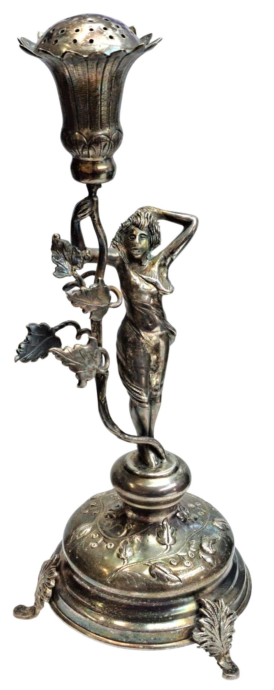 European Hallmark Sterling Silver Art Nouveau Hat Pin Sculpture 6.9ozt: Described By: Mike NOED DT70295ESTIMATE 500-700 Title:European Hallmark Sterling Silver Art Nouveau Hat Pin Sculpture 6.9ozt Description: Incredible craftsmanship! Make it yours today. Happy bidding!