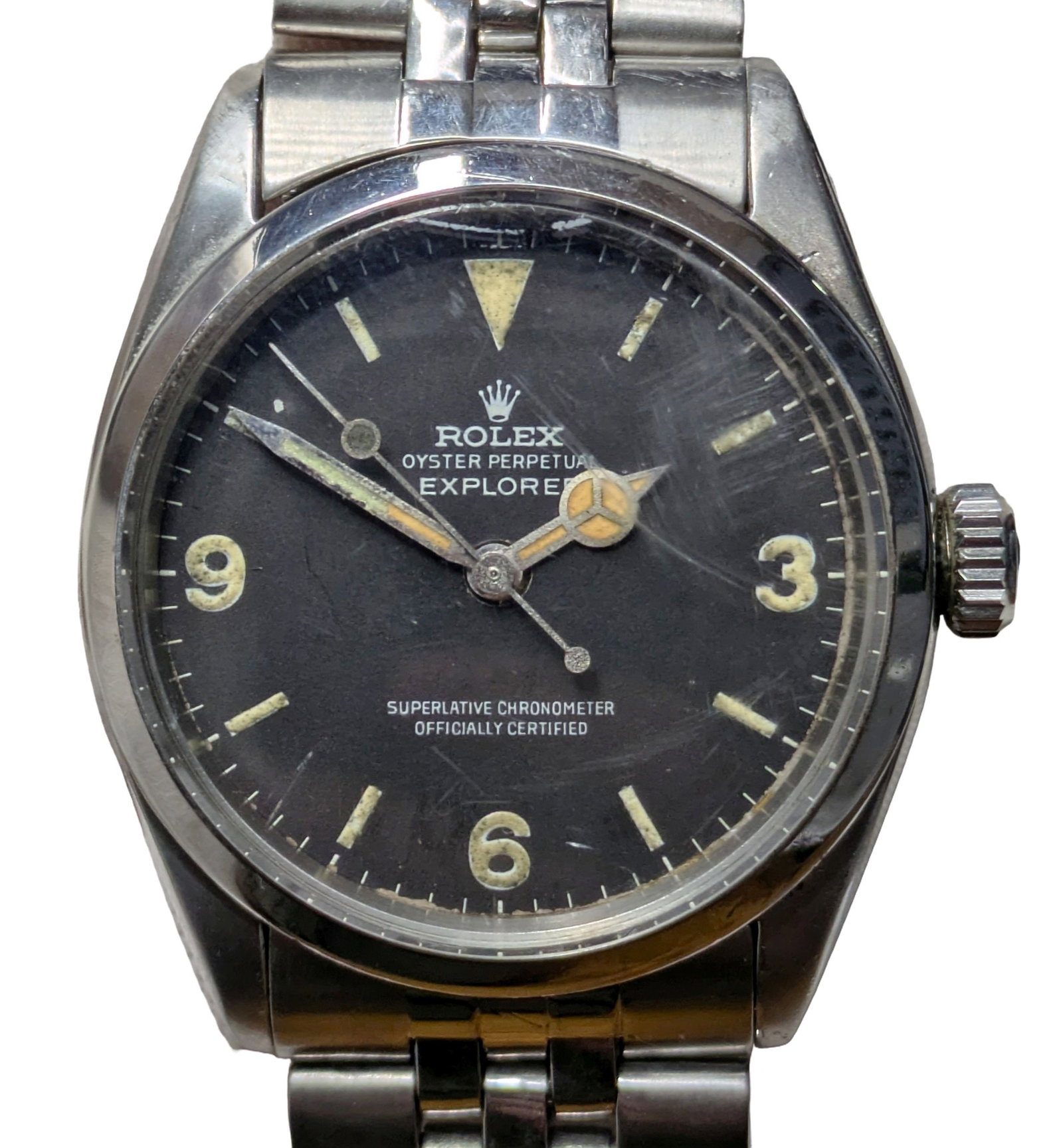 1955 Rolex Bubbleback 6284 Automatic SS Mens Vintage Running Wrist Watch w/ Big Crown Bracelet: Described By: Dillon DT69509 NRDDD Title: 1955 Rolex Bubbleback 6284 Automatic SS Mens Vintage Running Wrist Watch w/ Big Crown Bracelet Description: 1955 Rolex Bubbleback 6284 Automatic SS Mens Vinta
