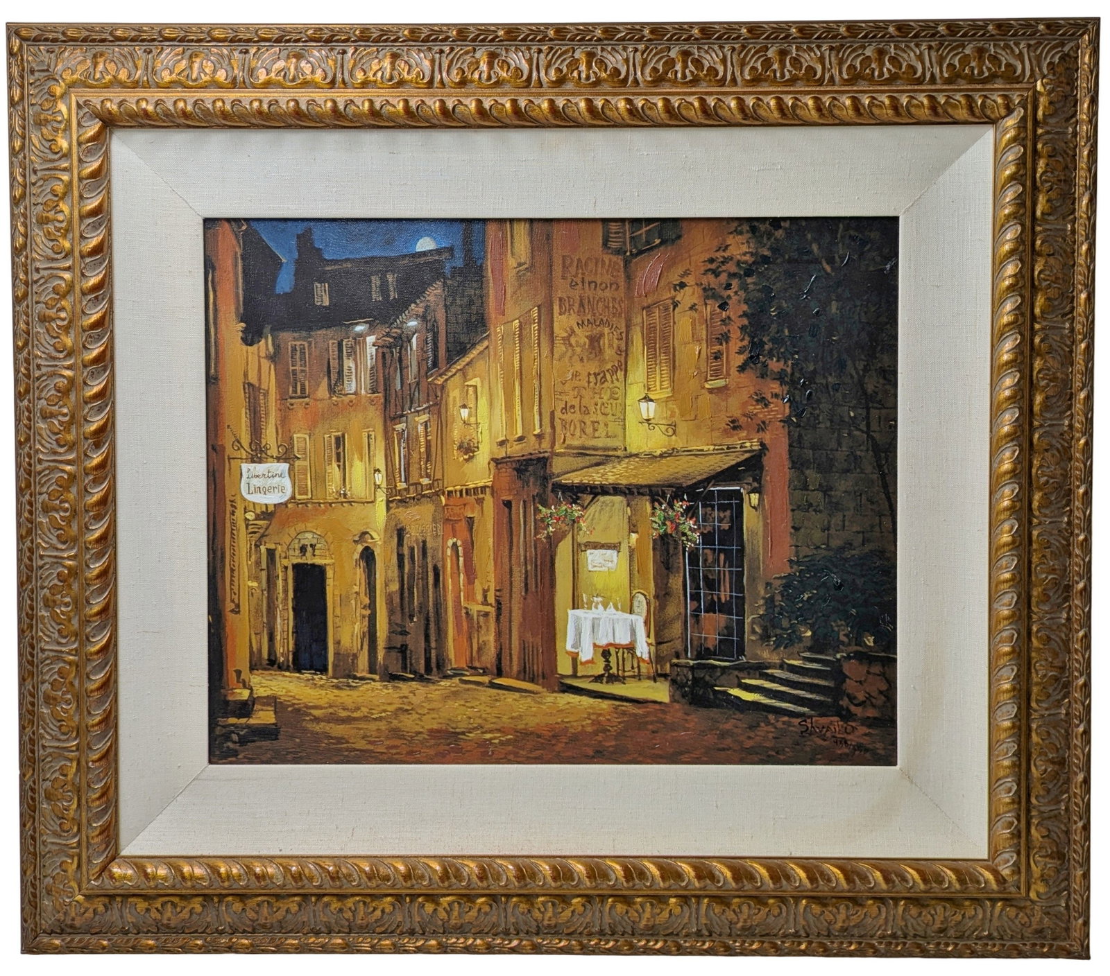Viktor Shvaiko Signed Limited Edition Hand Embellished Giclee Moonrise at the Rodez: Described By: Dillon CNX 0453 1466 Title: Viktor Shvaiko Signed Limited Edition Hand Embellished Giclee Moonrise at the Rodez Description: Viktor Shvaiko Signed Limited Edition Hand Embellished Giclee