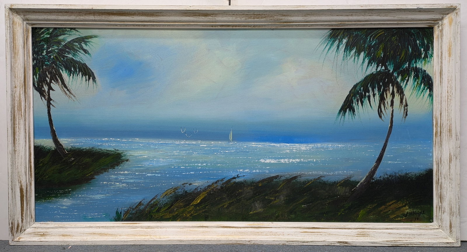 Very Large Florida Highwaymen Isaac Knight FL Oil on Board Painting w/ Strong Provenance - 2