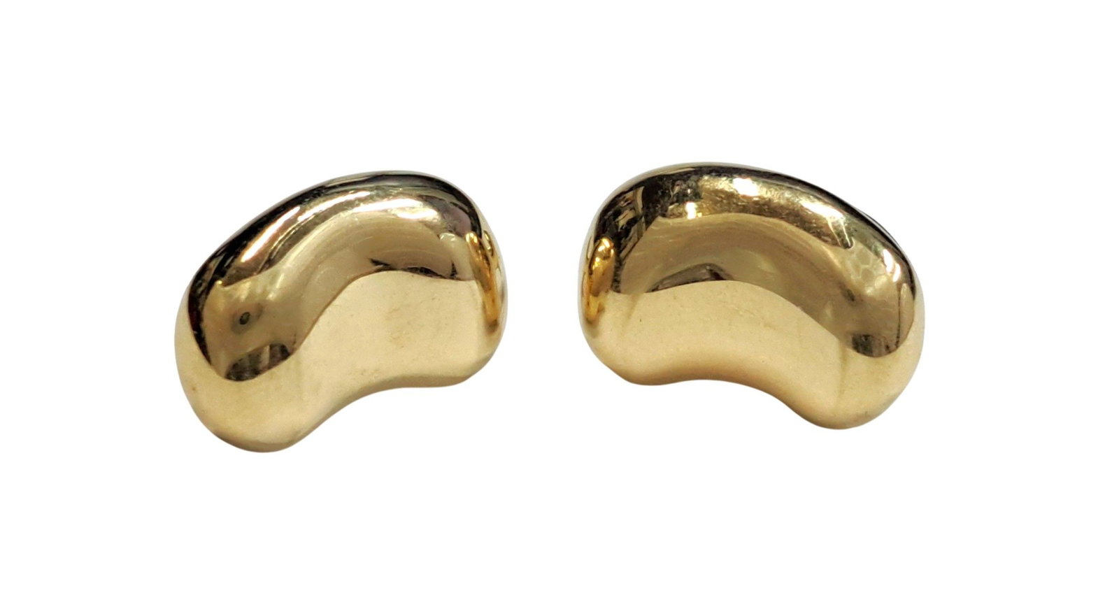 18k Yellow Gold Tiffany & Co. Elsa Peretti Oversized Bean Ladies Clip on Earrings 15.6g (1 of 7)