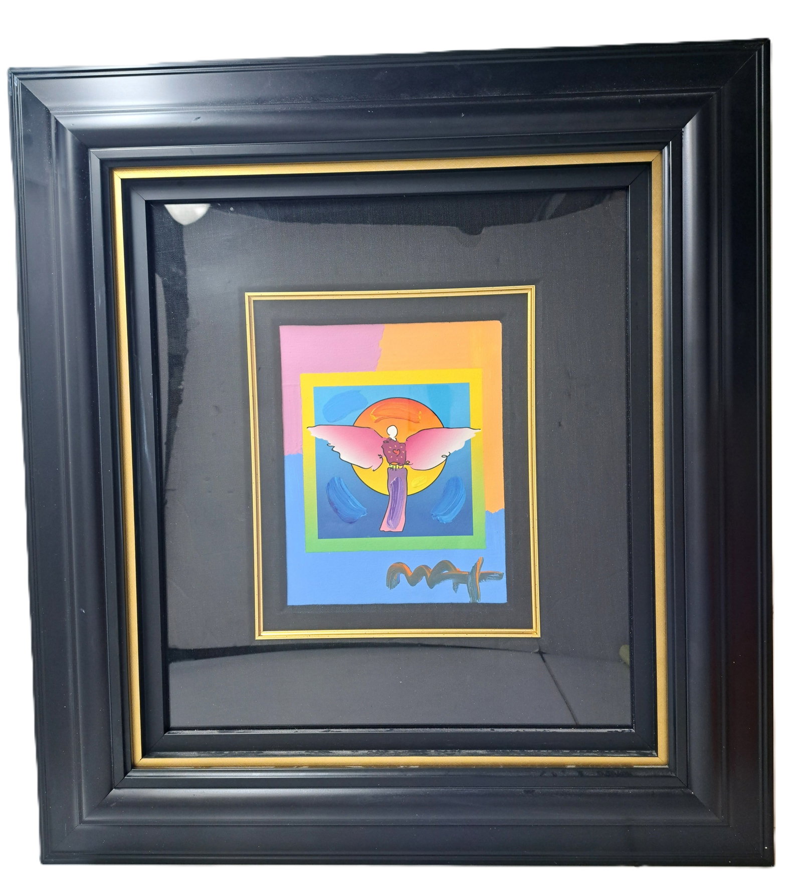 Peter Max Love on Blends 2006 10 x 8 Canvas Mixed Media Artist Signed Unique: Described By: August R CNX 0467 1519 Title: Peter Max Love on Blends 2006 10 x 8 Canvas Mixed Media Artist Signed Unique Description:
