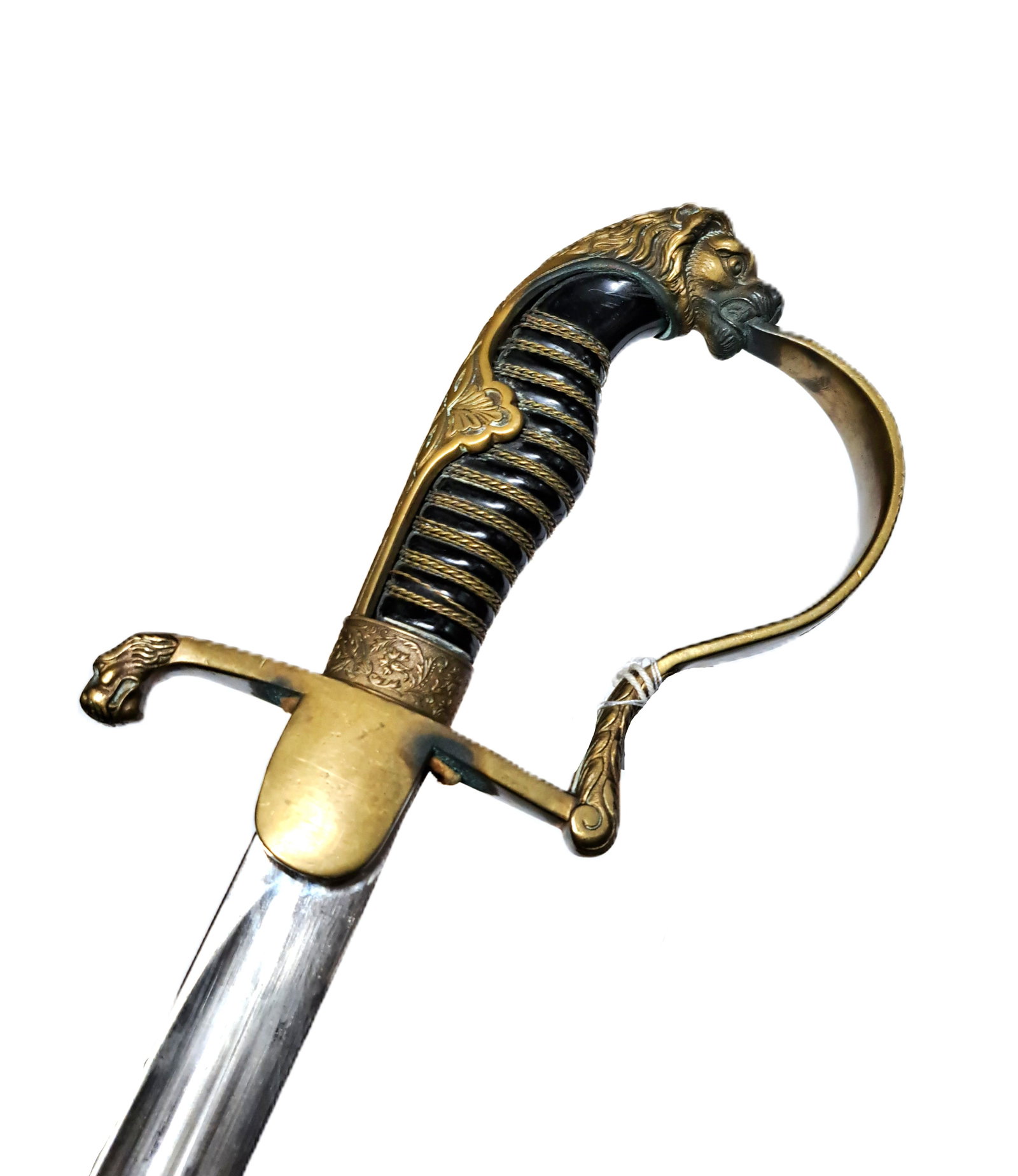 Imperial Germany WWI Field Artillery Sword Saber Lion Head Motif Pommel: Described By:Rafe HFA CNX 0413 1440 Title:Imperial Germany WWI Field Artillery Sword Saber Lion Head Motif Pommel Description: Imperial Germany WWI Field Artillery Sword Saber Lion Head Motif Pommel B