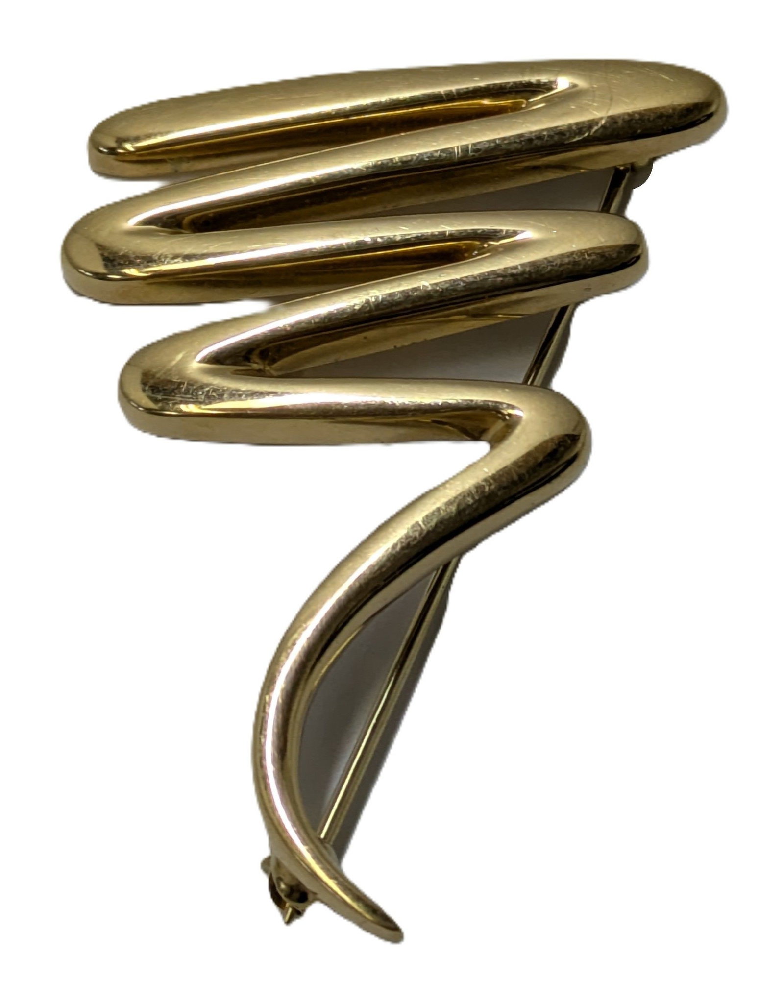 Gorgeous Small Tiffany & Co Paloma Picasso Graffiti 18k Gold Brooch: Described & Photographed By: Adams NFTCG.DD71567 Title: Gorgeous Small Tiffany & Co Paloma Picasso Graffiti 18k Gold Brooch Description: Gorgeous Small Tiffany