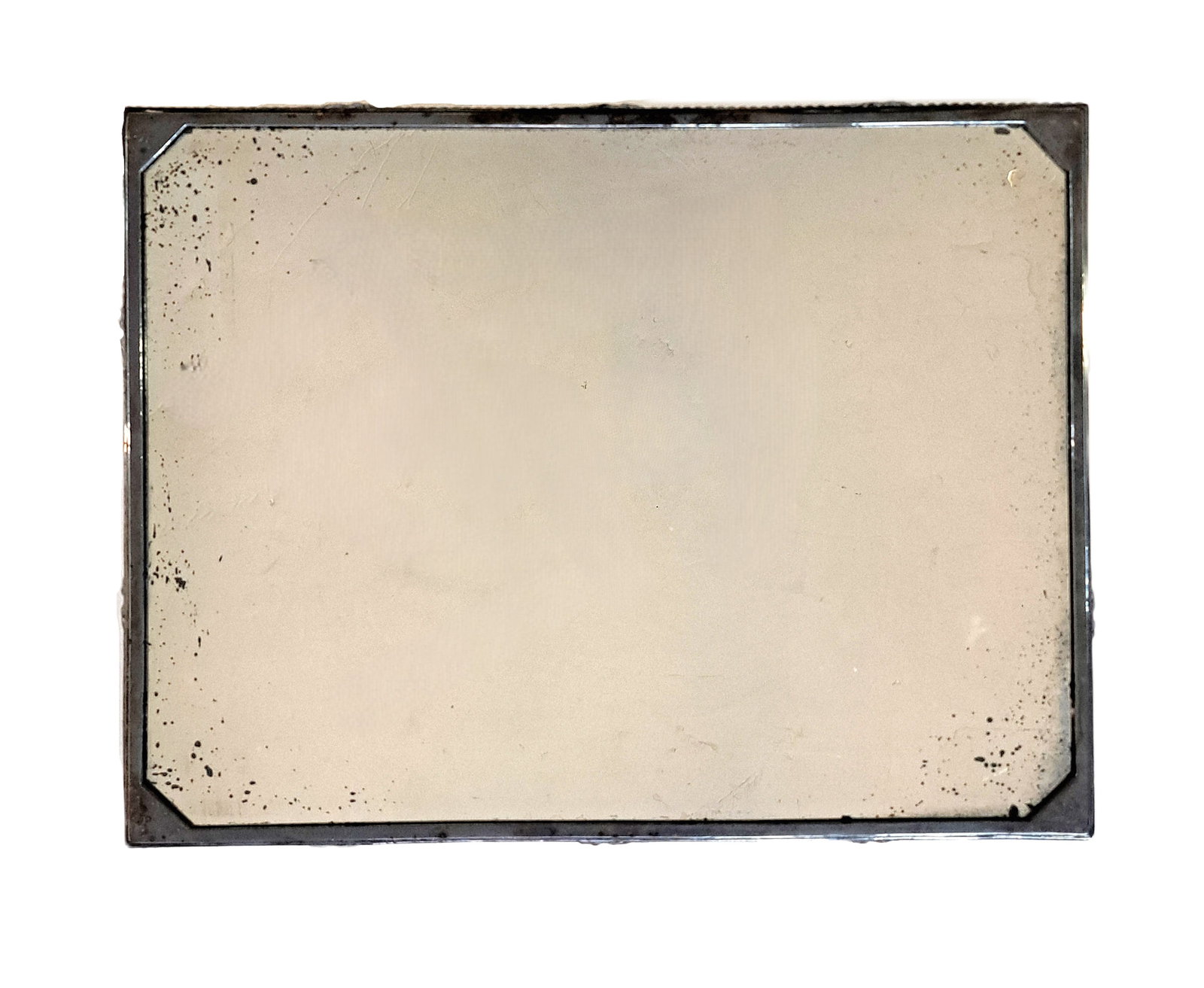 Heavy Silver Plate Plateu Mirror Victorian early Heavy Silver Plate (1 of 4)