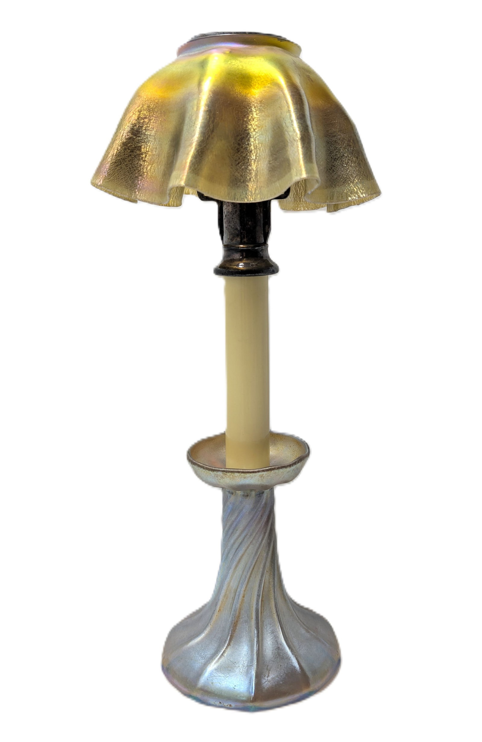 Tiffany L.C.T. Louis Comfort Tiffany Twilight Favrile Oil Lamp 4987 5-227 Art Nouveau Iridescent Art (1 of 4)