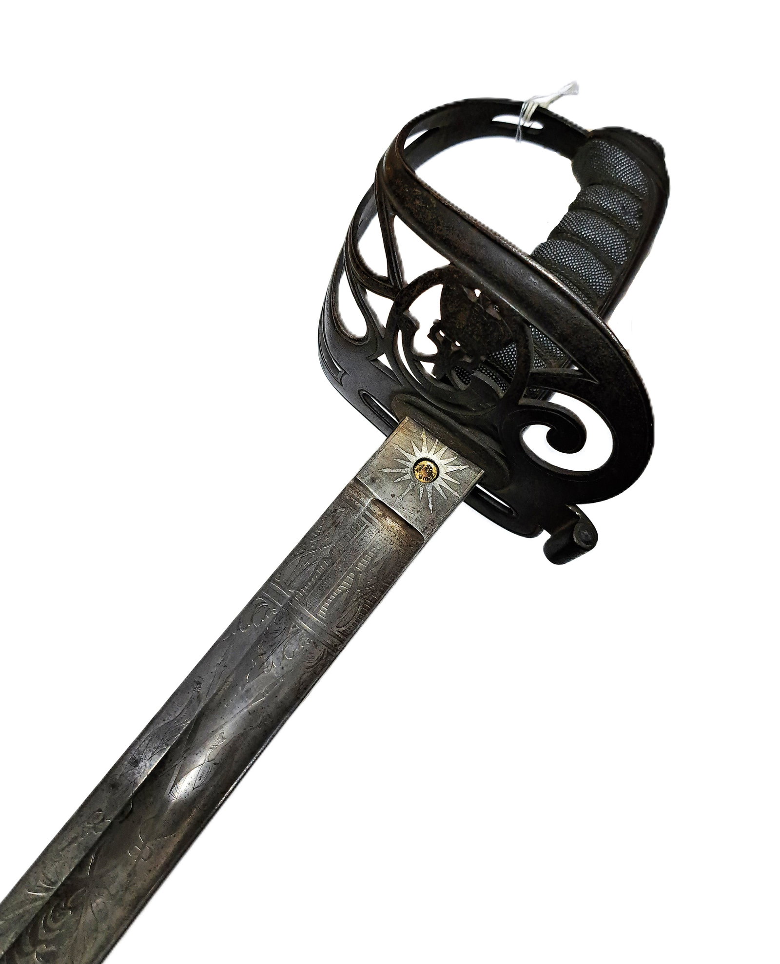 Antique 1850 Victorian P 1827 Rifle regiment Officers Pattern Saber Sword Cypher of Queen Victoria: Described By: Rafe HFA CNX 0413 1457 Title: Antique 1850 Victorian P 1827 Rifle regiment Officers Pattern Saber Sword Cypher of Queen Victoria Description: Antique 1850 Victorian P 1827 Rifle regiment