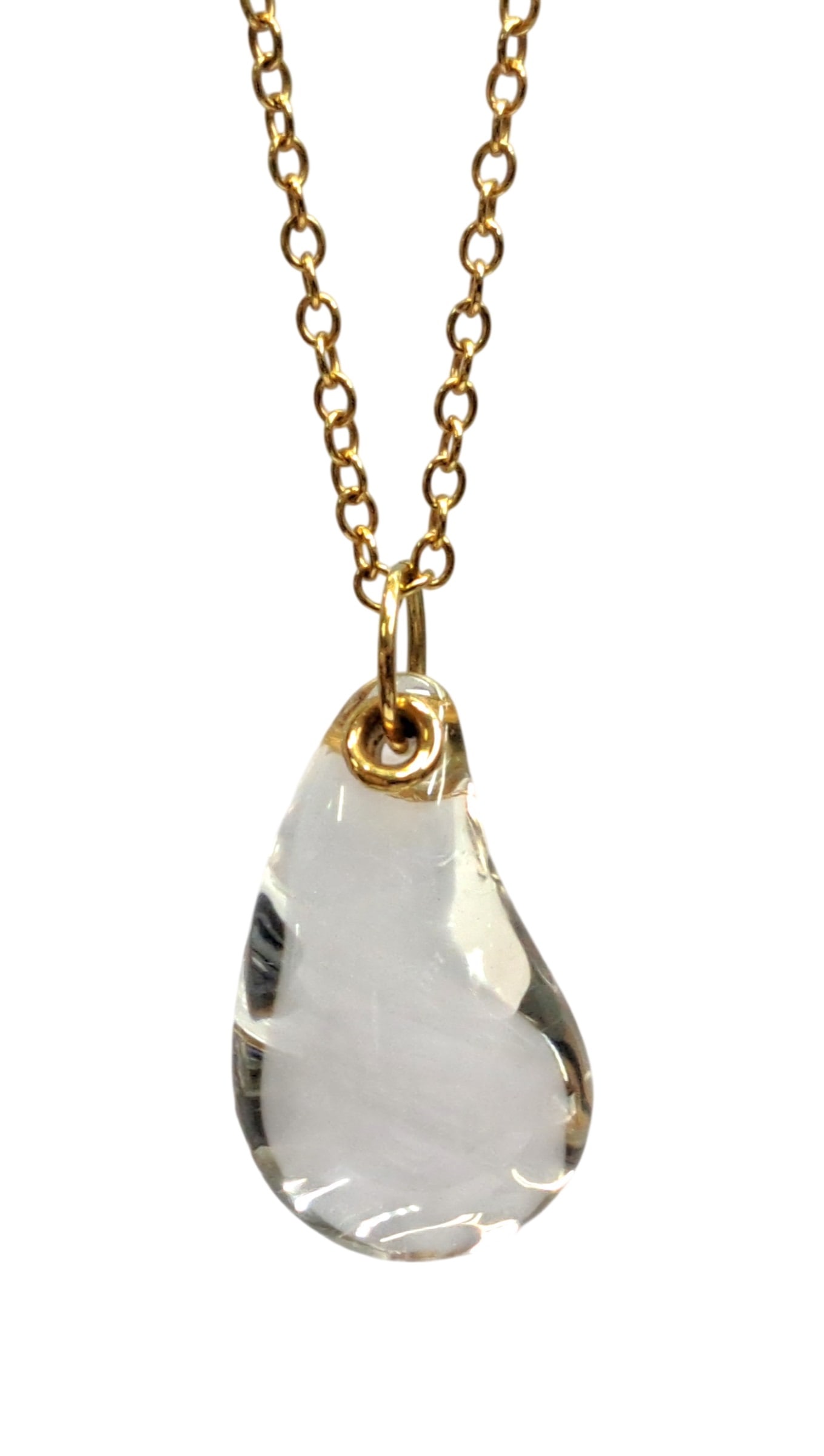 Genuine Tiffany & Co. Elsa Peretti 18k Yellow Gold Art Glass Teardrop Ladies Neckalce: Described & Photographed By Mike NMDD 71660 ESTIMATE 1000-1500 Title Genuine Tiffany & Co. Elsa Peretti 18k Yellow Gold Art Glass Teardrop Ladies Neckalce Descri