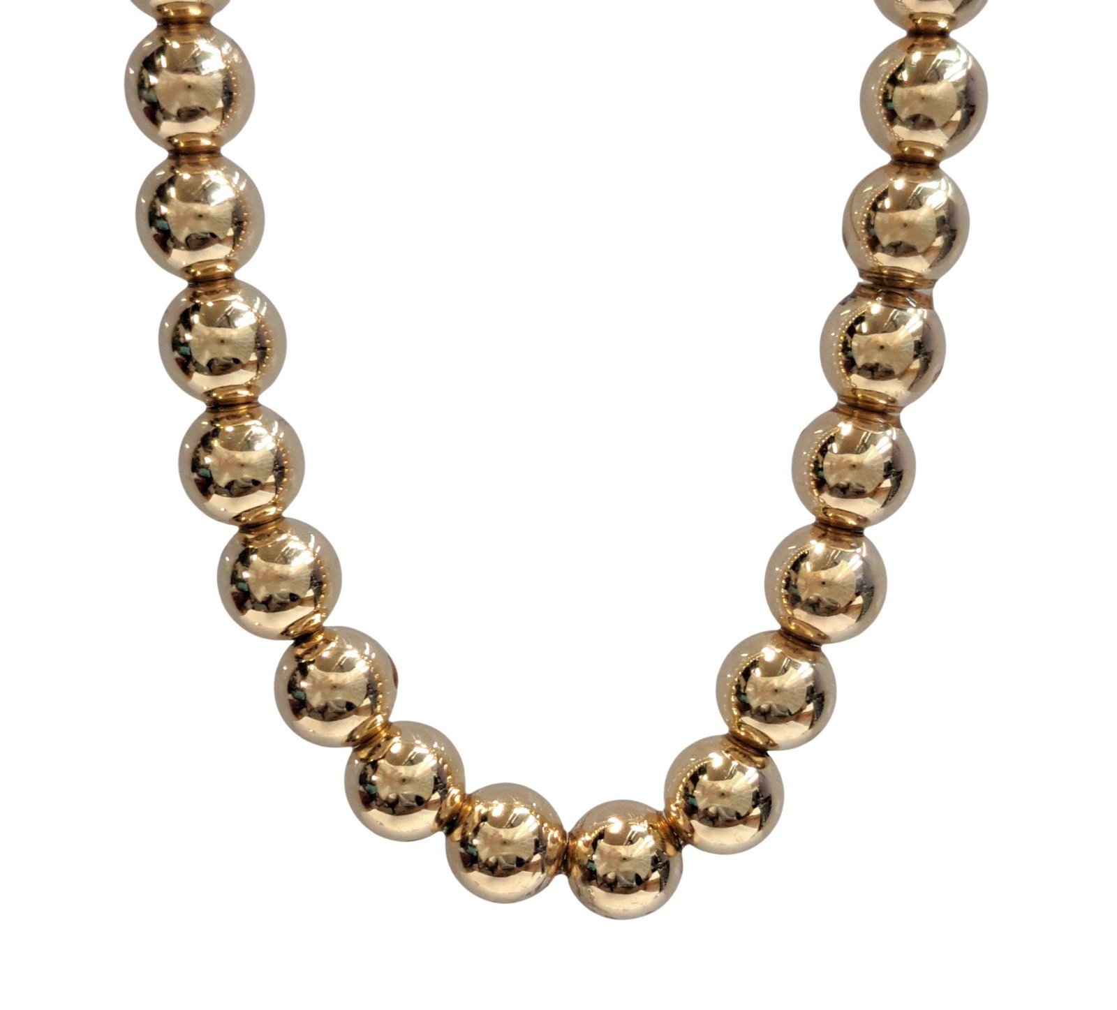 Genuine Tiffany & Co. 1980s 14k Yellow Gold Bead Ball 19in Necklace W Box: Described & Photographed By: Mike NGMDD 71708 Title: Genuine Tiffany & Co. 1980s 14k Yellow Gold Bead Ball 19in Necklace w Box Description: Beautiful! Make it yours today. Happy bidd