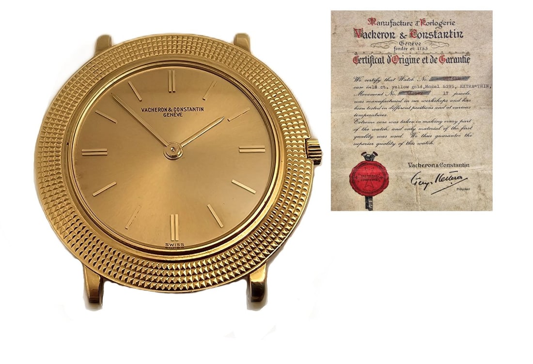 Rare Ultra Thin Vacheron Constantin 6395 Disco Volante 18k Gold w Papers (1 of 7)