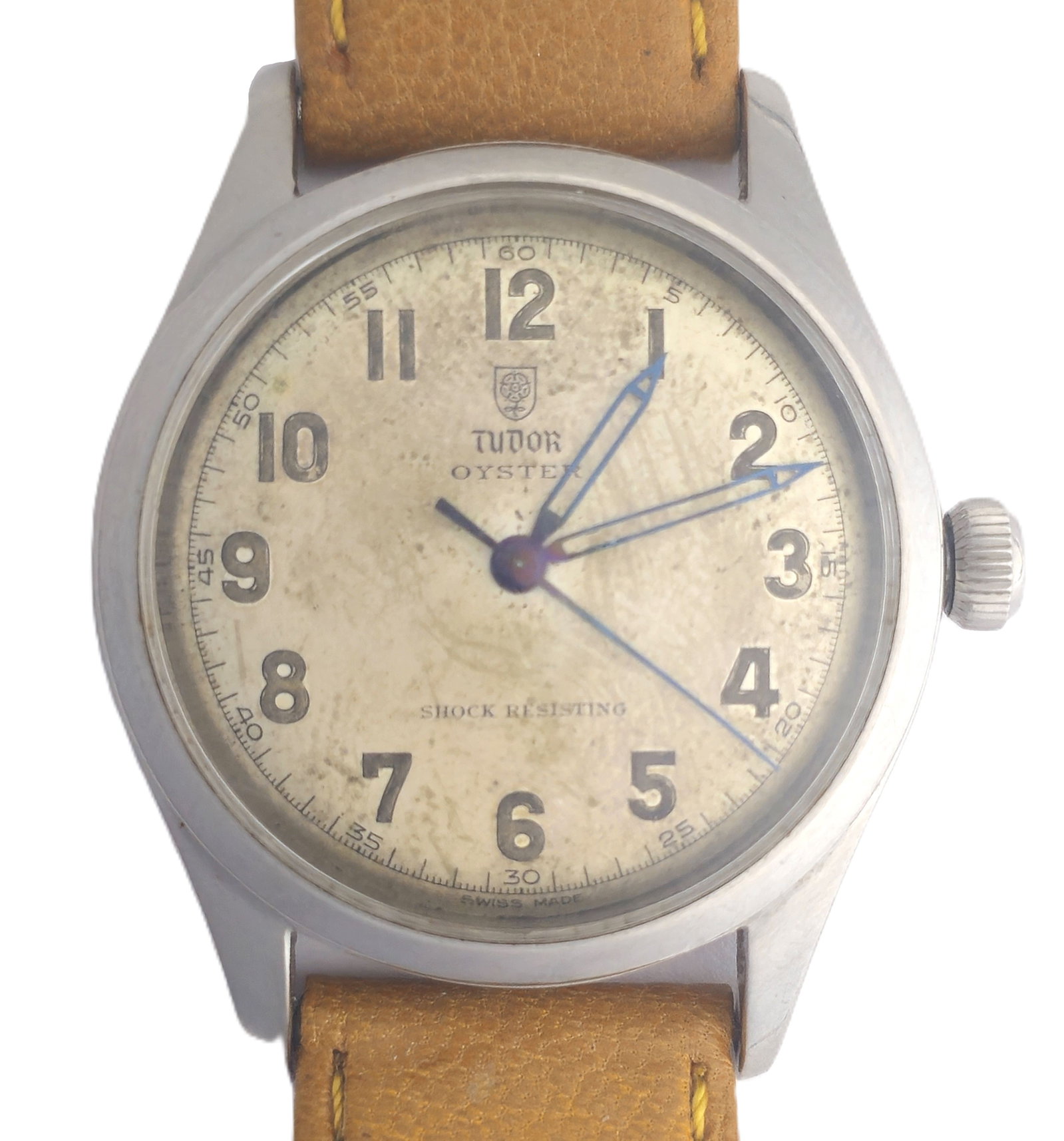 WWII Era Rolex Tutor Large Oyster Original Dial Mens Wrist Watch (1 of 5)