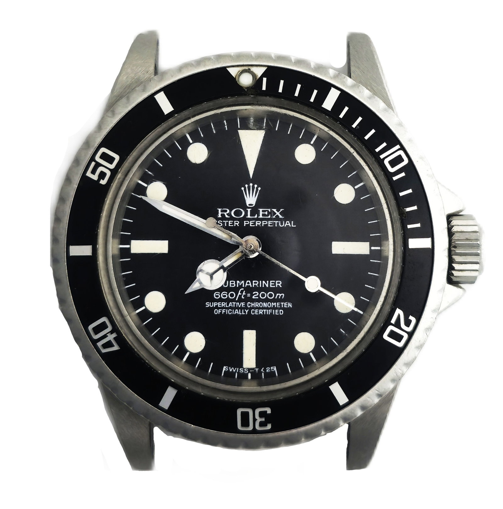 Vintage Rolex Submariner 5512 Stainless Steel Mens Wrist Watch w/ Cool Big Crown Bracelet (1 of 9)