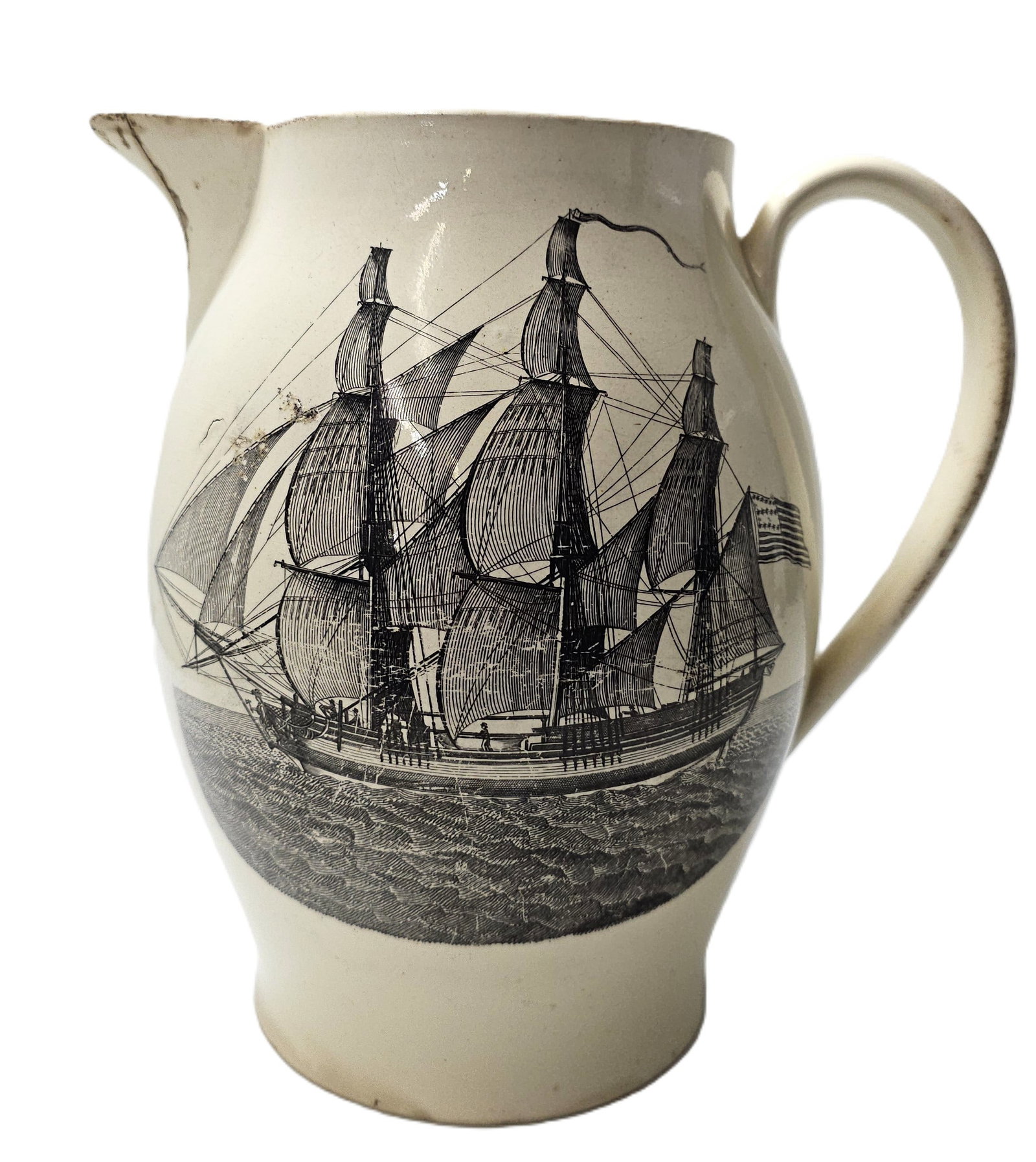 Original George Washington Memorial Large Pitcher Creamer American Eagle Ship (1 of 7)
