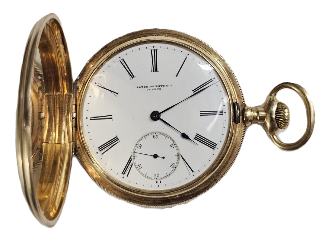 Oversized Patek Philippe Heavy 14K Wolfs Teeth Hunter Pocket Watch Masonic Potentate Alonzo Vickroy (1 of 13)