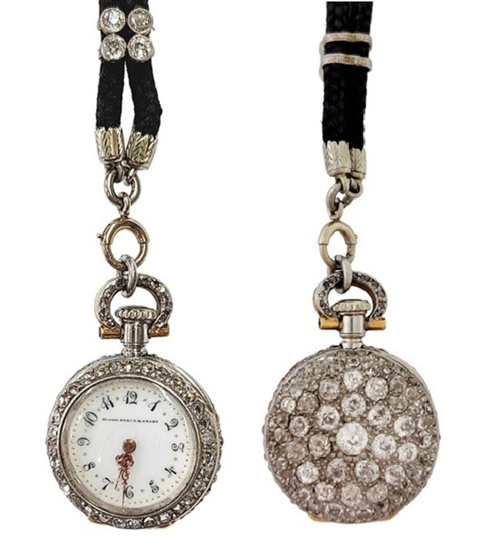 Black Starr & Frost Old European Diamond Platinum Ladies Antique Pocket Watch to Fix: Described By: Chris Falconer NOEDD Title: Black Starr & Frost Old European Diamond Platinum Ladies Antique Pocket Watch to Fix Description: An incredible antique Black Starr & Frost ladies pocket 