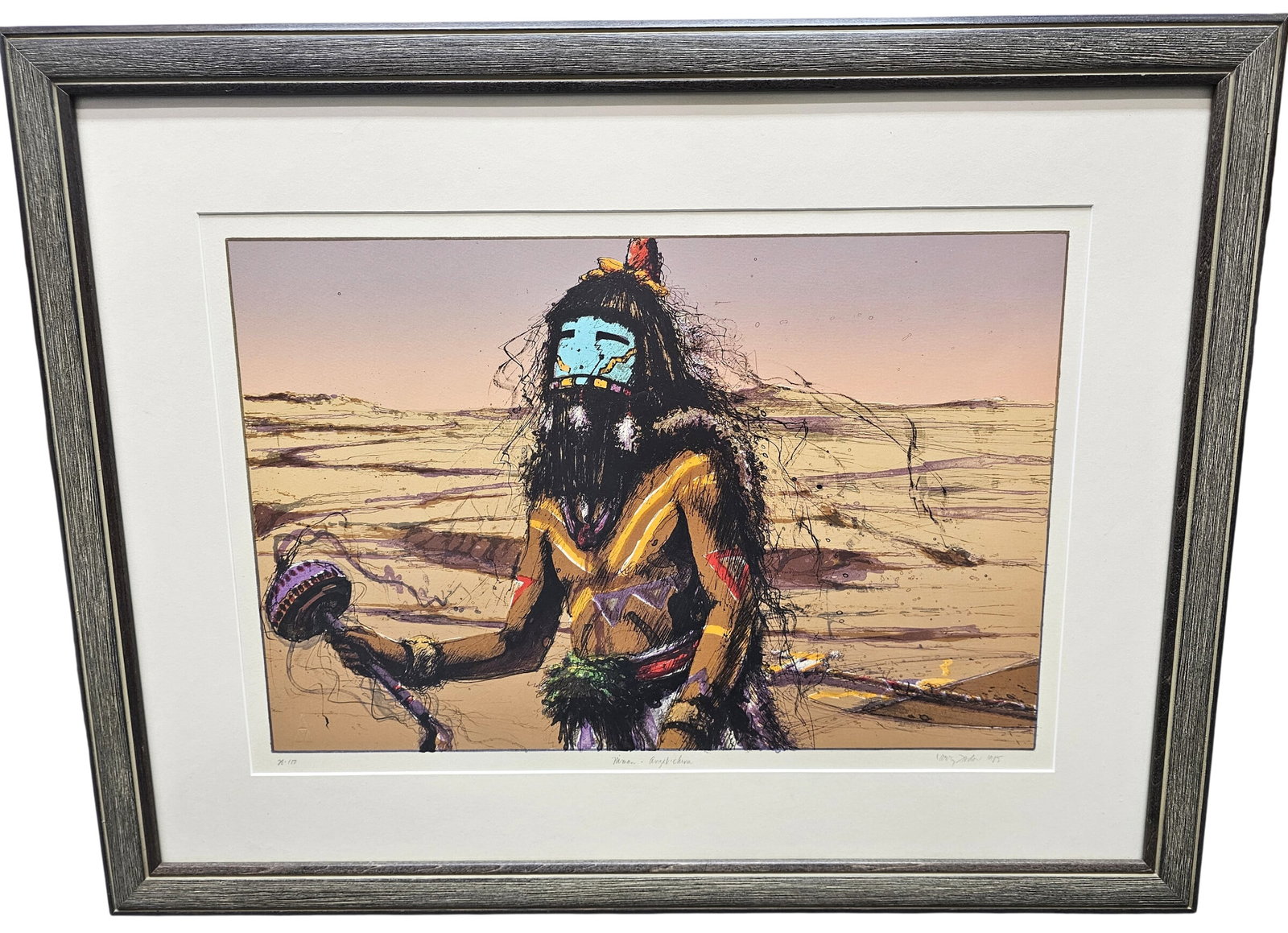 Niman Angakchina Larry Fodor Lithograph Hopi Kachina Spirit Native American 1985 (1 of 5)