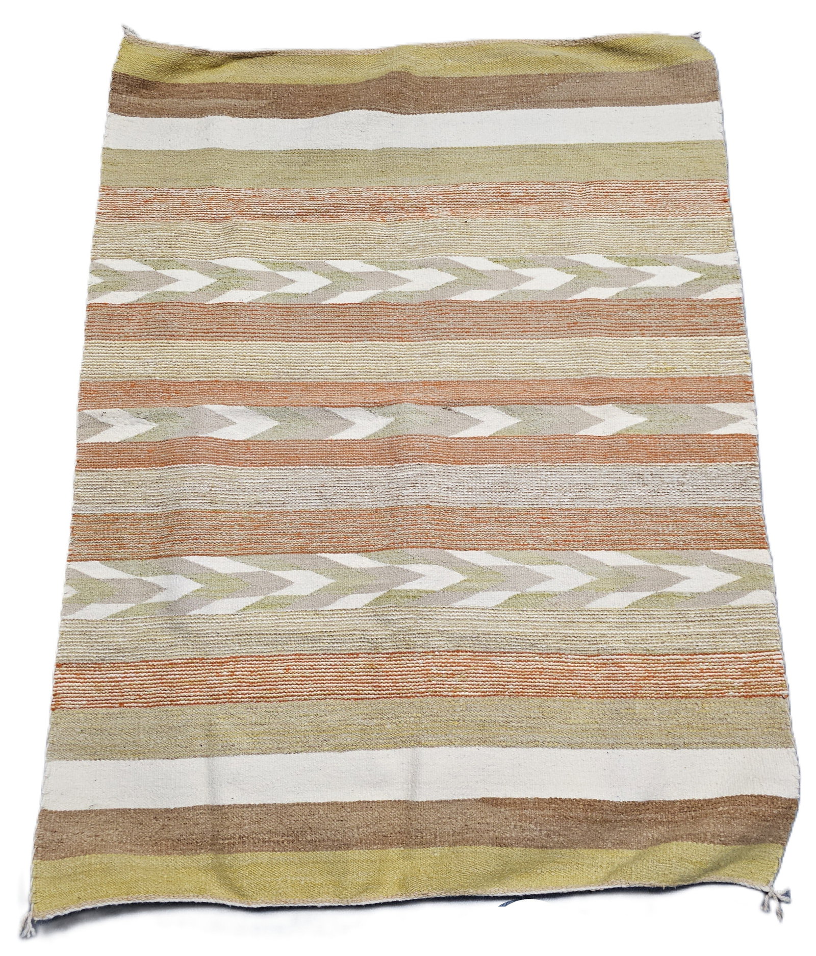 Navajo Type Blanket Rug 64x48 Inches From Sedona Native American Collection: Described By: August Adams ND Title: Navajo Type Blanket Rug 64x48 Inches From Sedona Native American Collection Description: Beautiful, large natural dye flat woven wool rug. Details visible on front