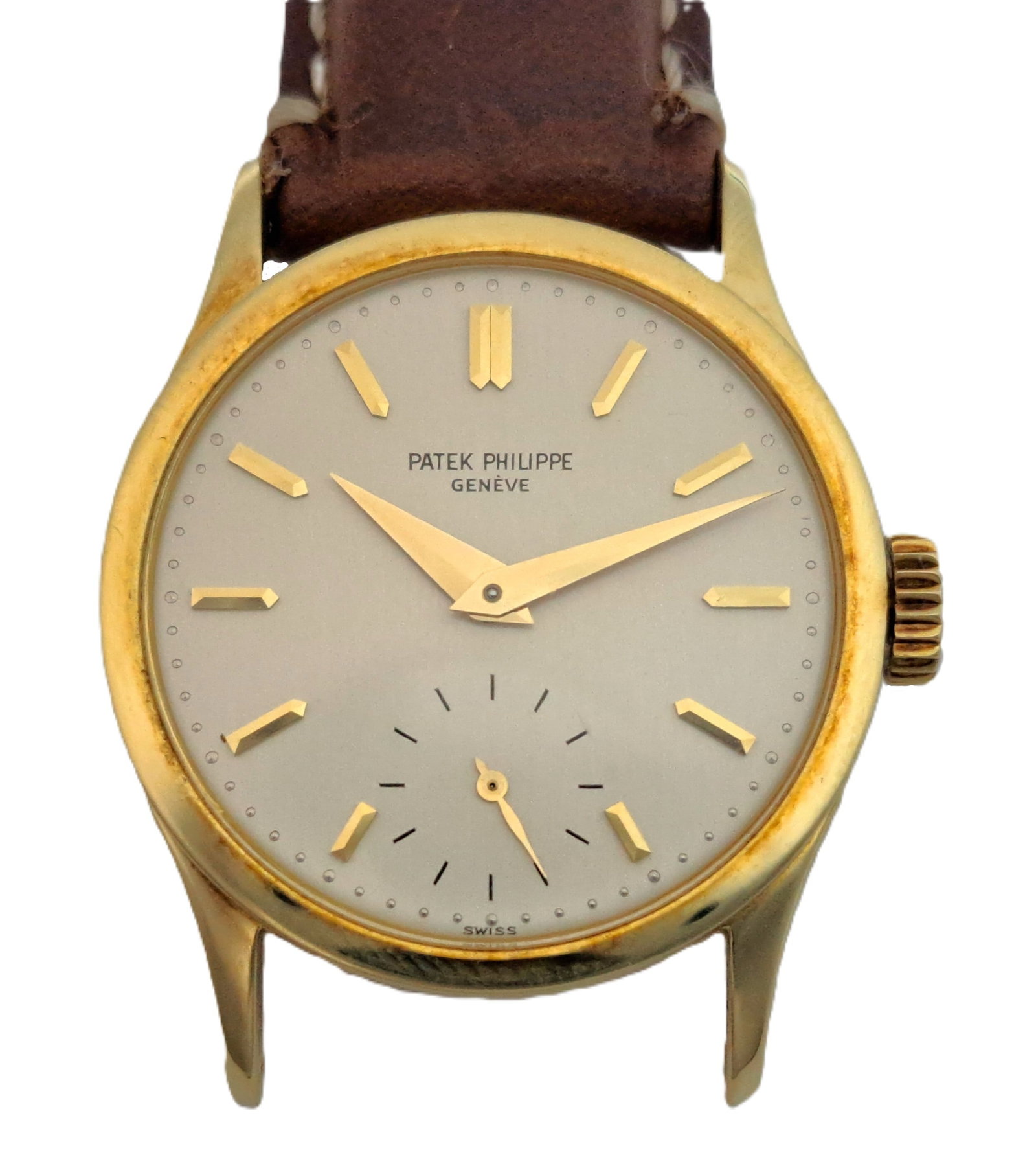 Nicest Patek Philippe Classic 18k Gold Calatrava Ref 96 Mens Wrist Watch (1 of 10)