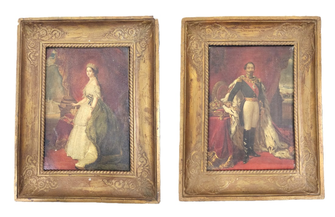 After Winterhalter Two Portraits of Napoleon III and Maria Eugenia Oil on Canvas (1 of 17)