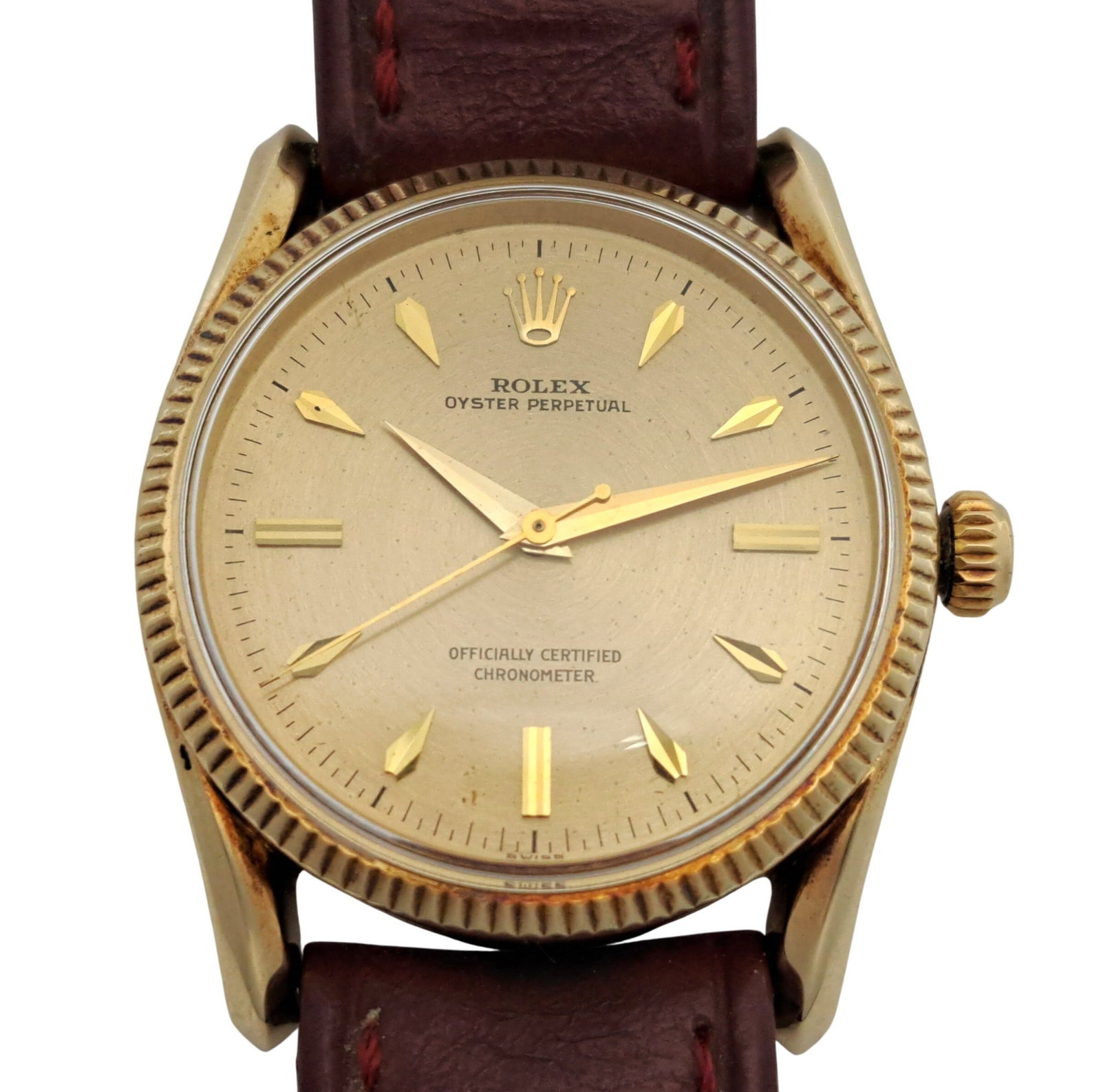 Nicest 1950s 14k Gold Rolex Bombe 6593 w Original Box We Have Ever Owned: HFA DT72530 Described By: Mike NGYDD Title: Nicest 1950s 14k Gold Rolex Bombe 6593 w Original Box We Have Ever Owned Description: This is an incredible timepiece! Make