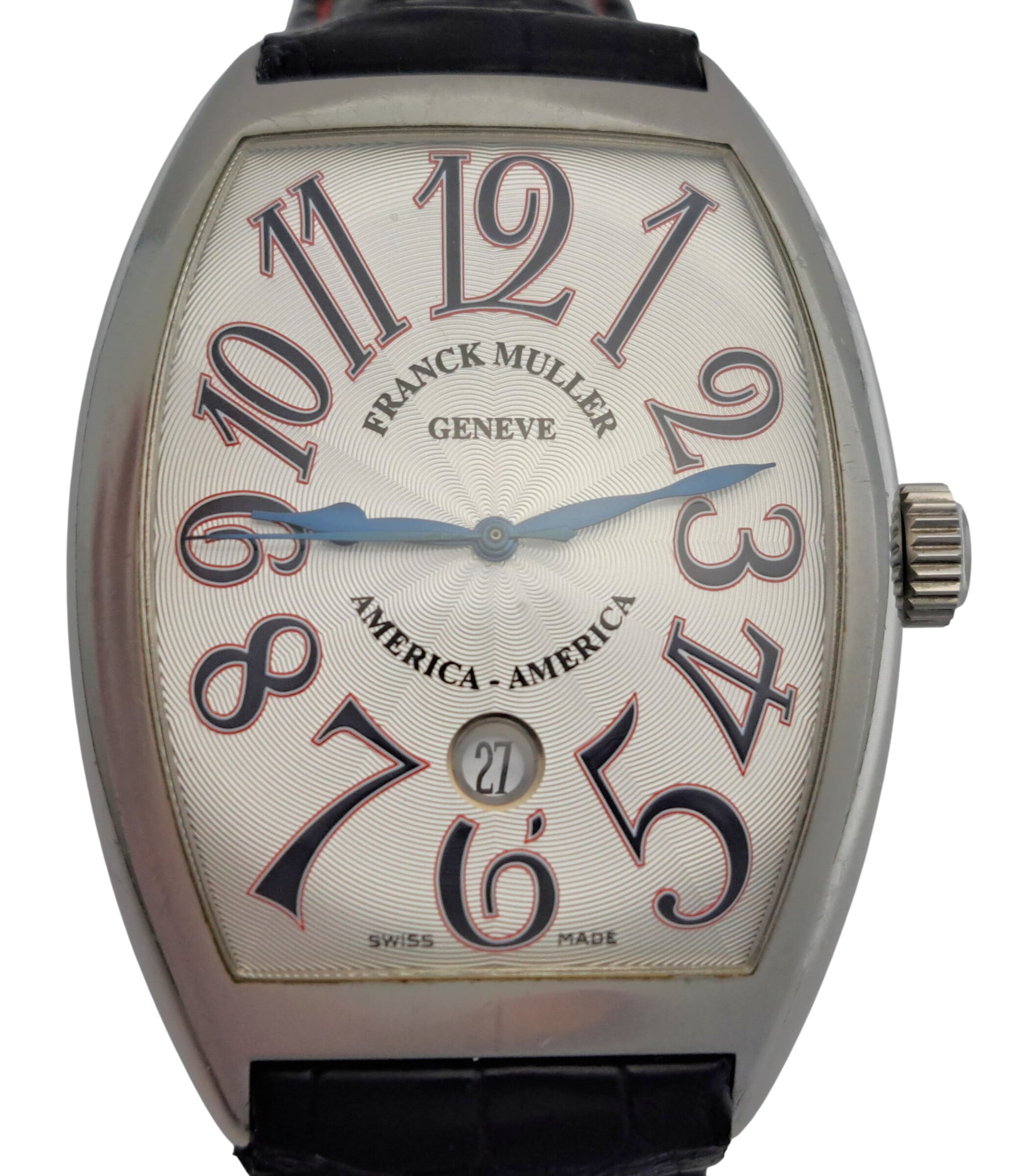 Franck Muller 10th Anniversary Giant Red White Blue Limited Edition America America Watch w Box: HFA DT72532 Described By: Mike NOYDD Title: Franck Muller 10th Anniversary Giant Red White Blue Limited Edition America America Watch w Box Description: Beautiful timep