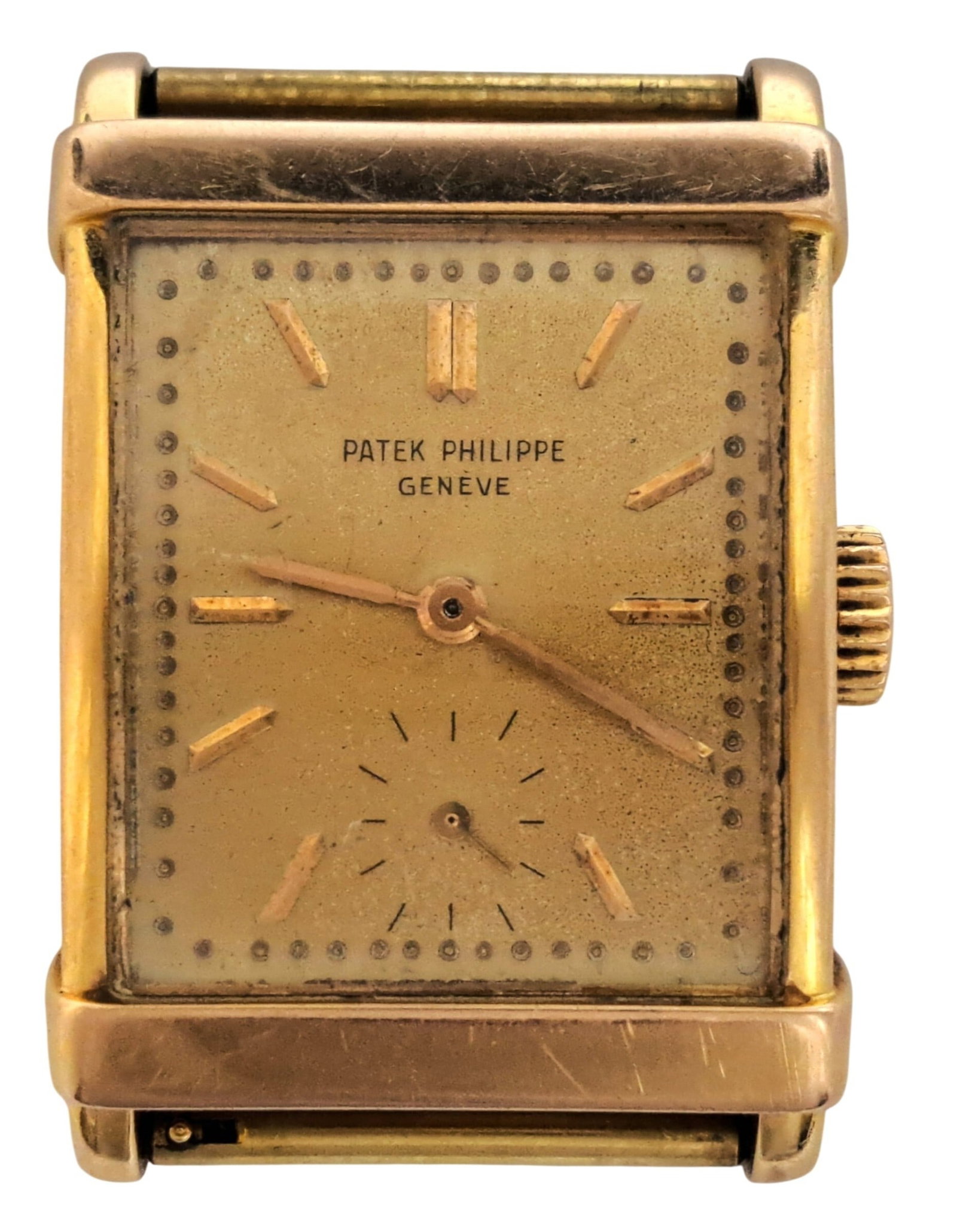 Rare 18k Rose Gold 2531 Large Patek Philippe Geneve Running Wrist Watch (1 of 7)