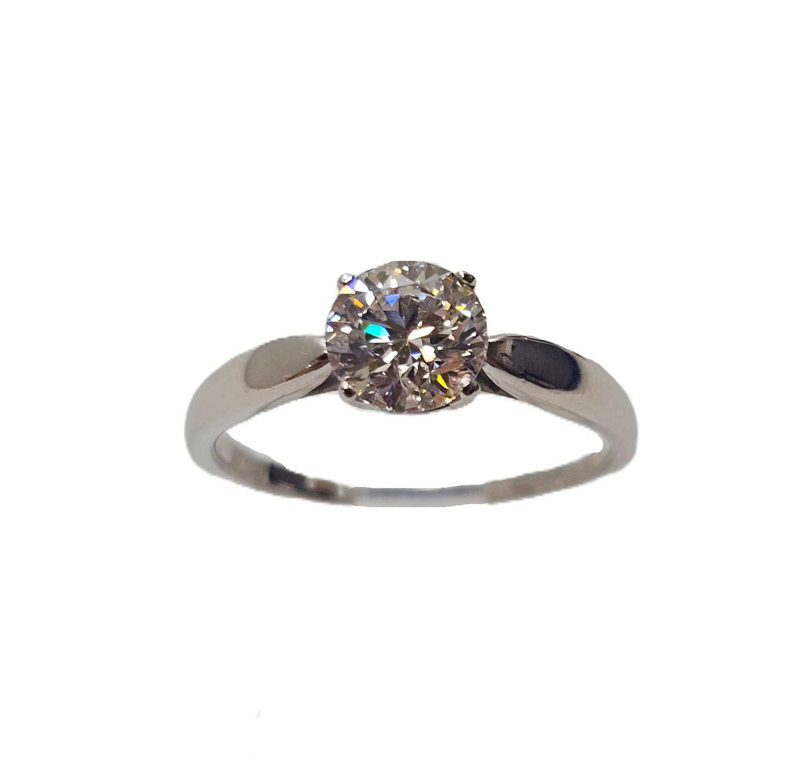 Rare Tiffany Co Signed Diamond GIA Dazzling Platinum Solitaire Engagement Ring Double Signed .99CTW: HFA DT72317 Described By: Adams NOODD Title: .99 Round Brilliant Cut Center Tiffany & Co Platinum Solitaire Ring Description: .99 Round Brilliant Cut Center Tiffany