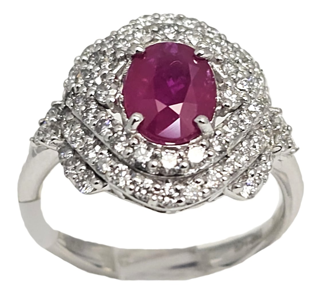 Extremely Rare Burmese Ruby GIA Certified Oval Brilliant Ring Natural Diamond: CNX 0501 1811 Described By: August R ND Title: Extremely Rare Burmese Ruby GIA Certified Oval Brilliant Ring Natural Diamond Description: Extremely Rare Oscar Friedman Burmese Ruby GIA Certified Oval 