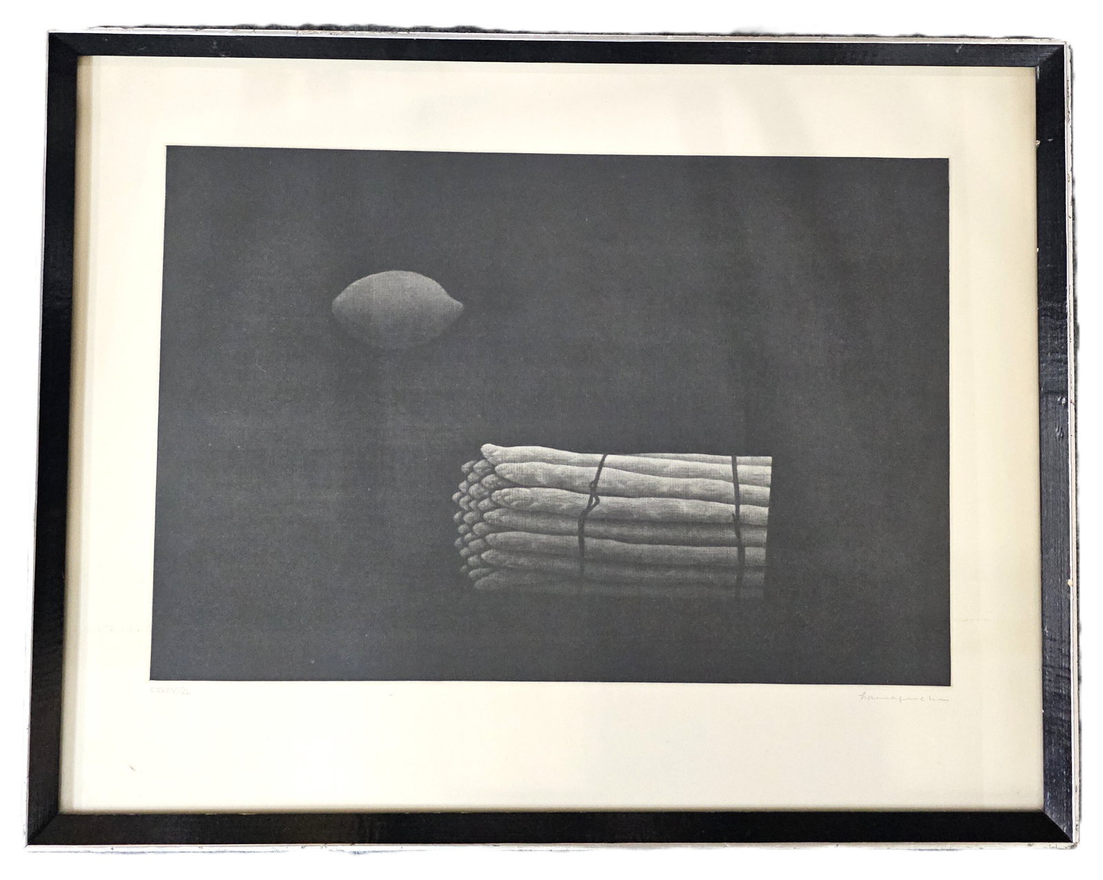 Yozo Hamaguchi Signed Ed Mezzotint Ltd Edition Print Lemon Asparagus Japanese (1 of 6)