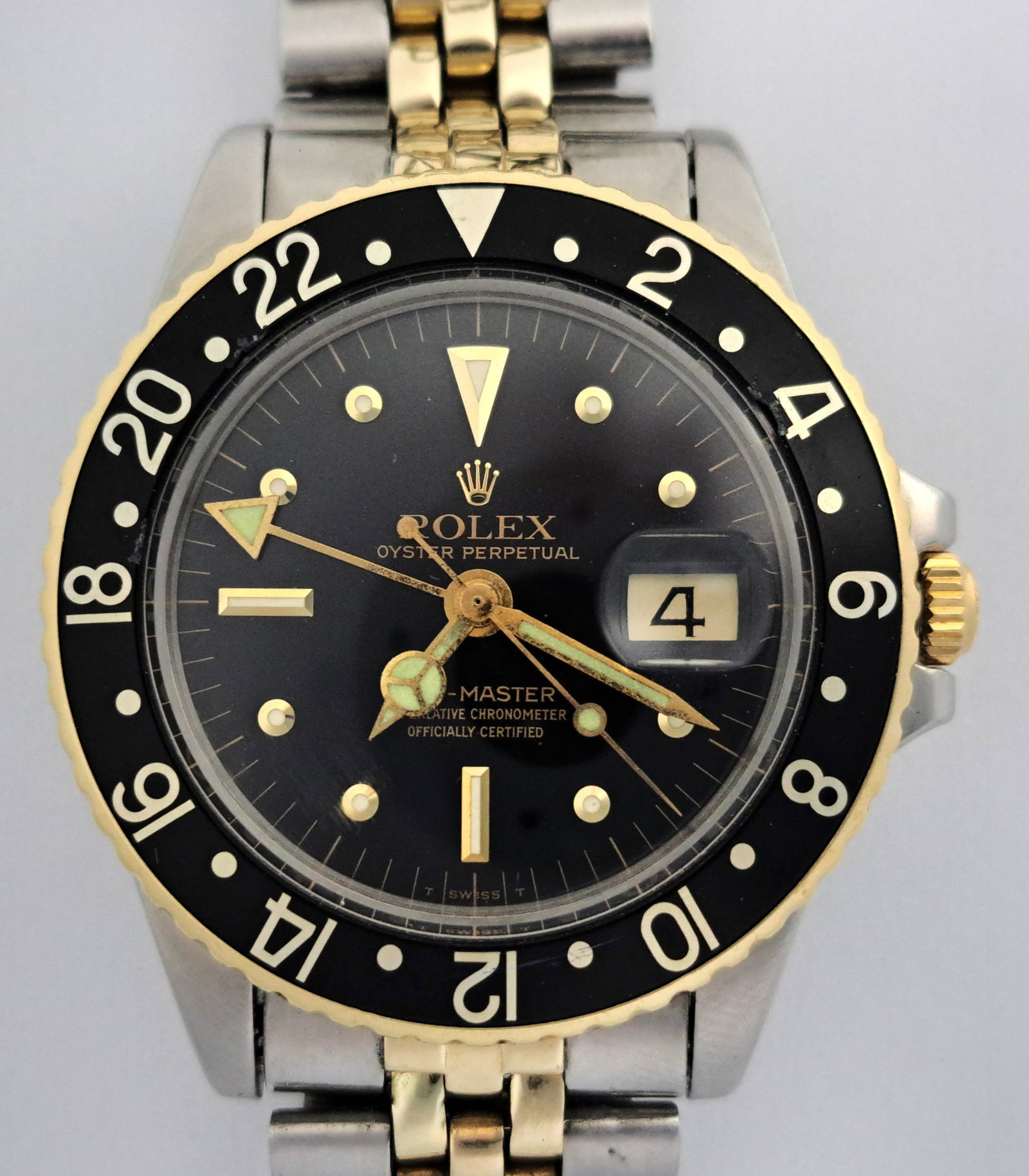 Rolex Gold Steel GMT Master 1675 Running Mens Wrist Watch Box Papers Tags - 2