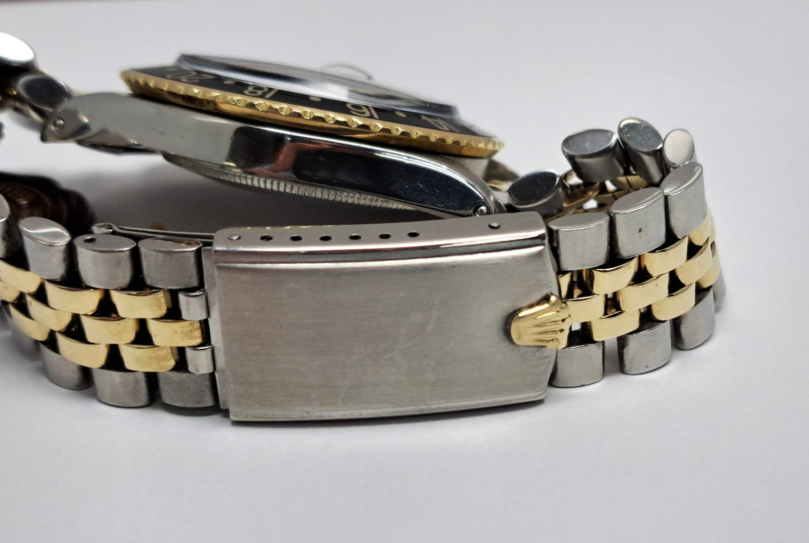 Rolex Gold Steel GMT Master 1675 Running Mens Wrist Watch Box Papers Tags - 7
