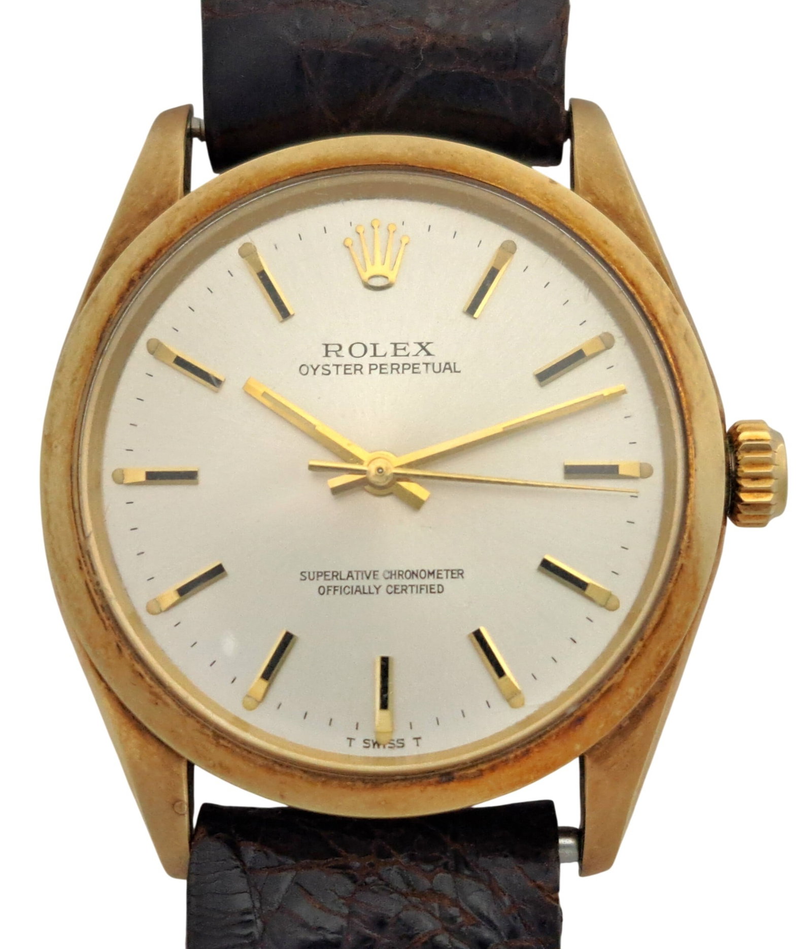 Scarce Rolex 1002 14k Gold Oyster Perpetual Coca Cola Company 25 Years Service Wrist Watch (1 of 14)